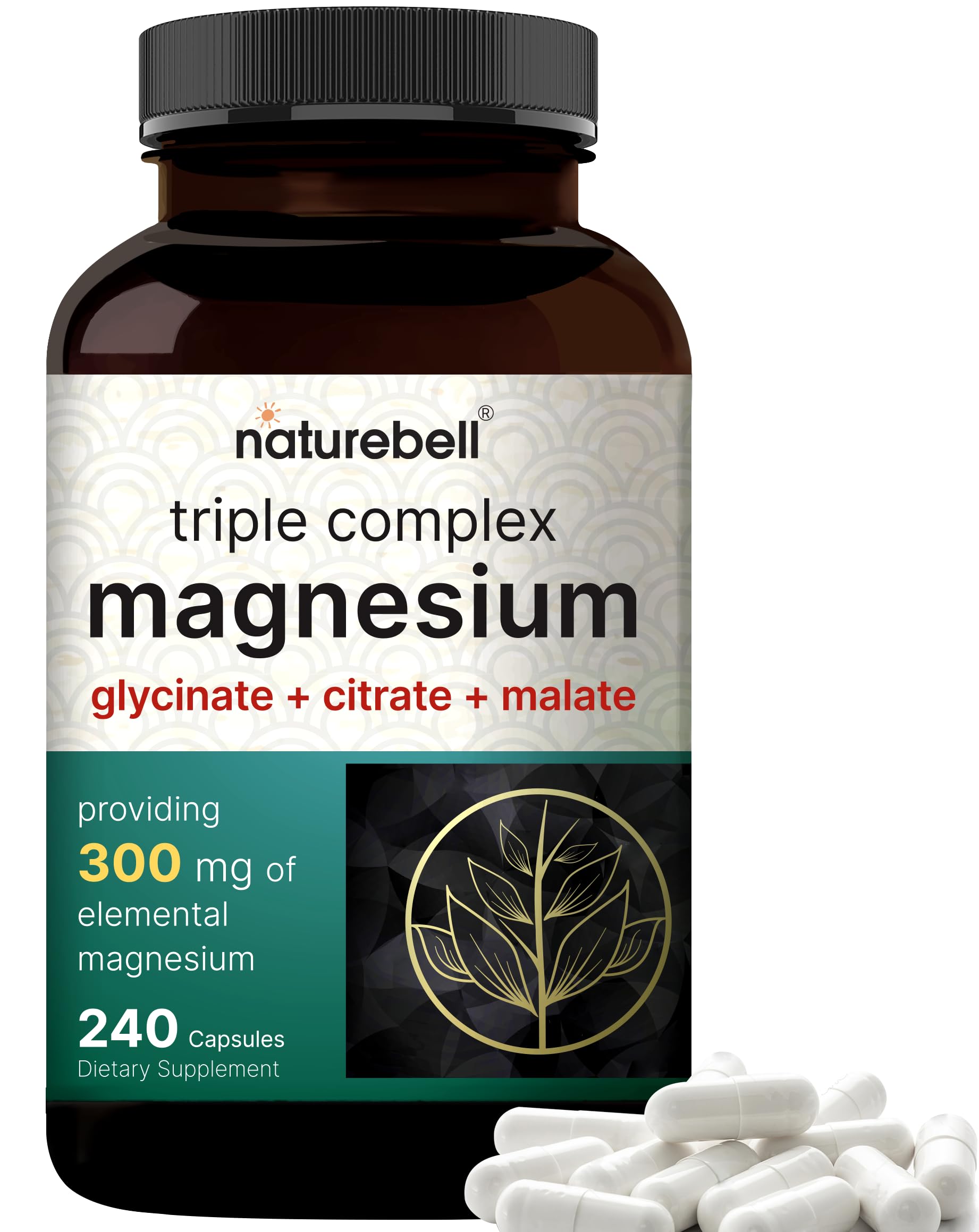 Suplemento Naturebell Triple Complex Magnesio 240 Cápsulas - Venta Internacional.