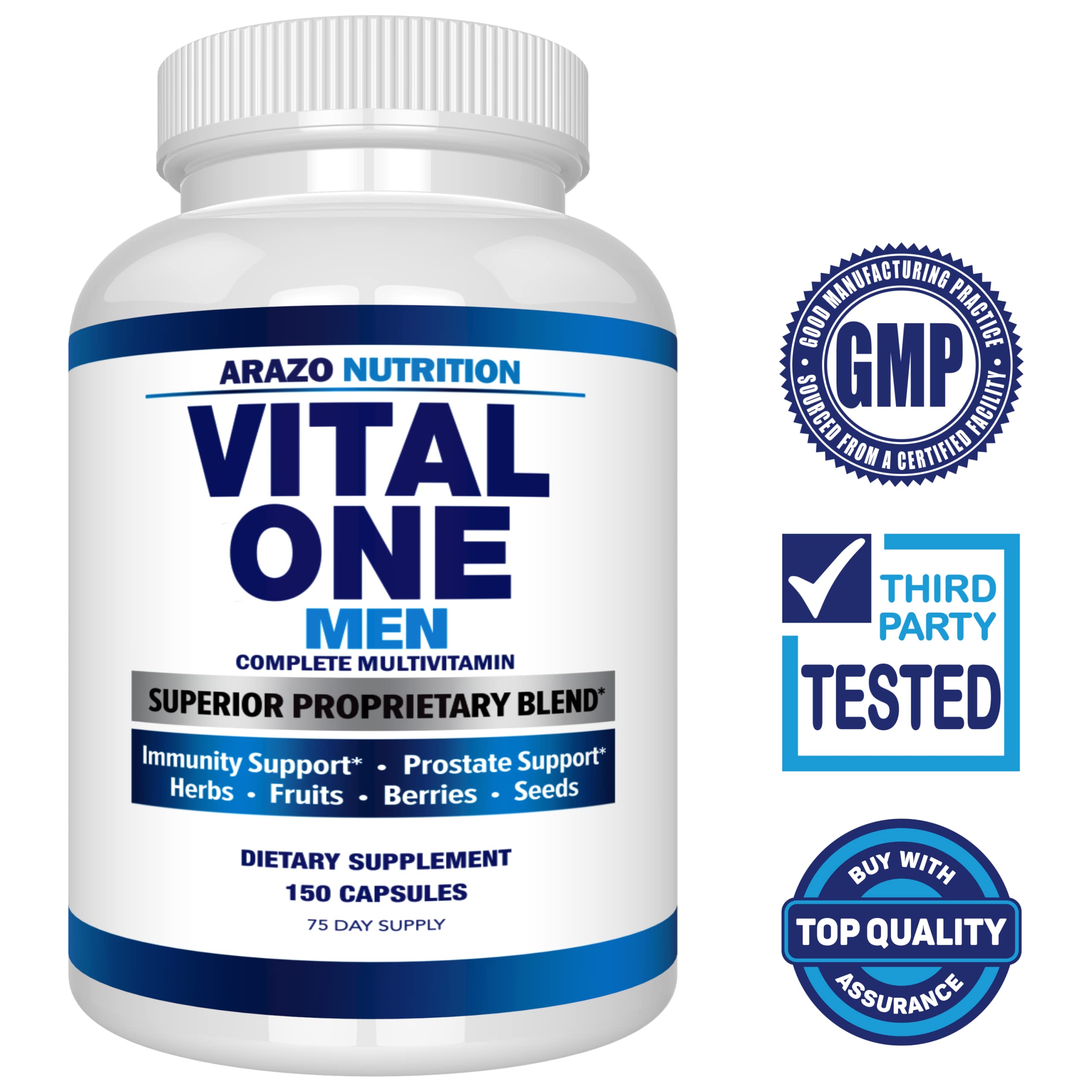 Foto 3 pulgar | Suplemento Arazo Nutrition Vital One Multivitamínico Para Hombres 150 Ca - Venta Internacional.