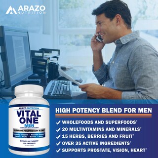 Foto 4 | Suplemento Arazo Nutrition Vital One Multivitamínico Para Hombres 150 Ca - Venta Internacional.