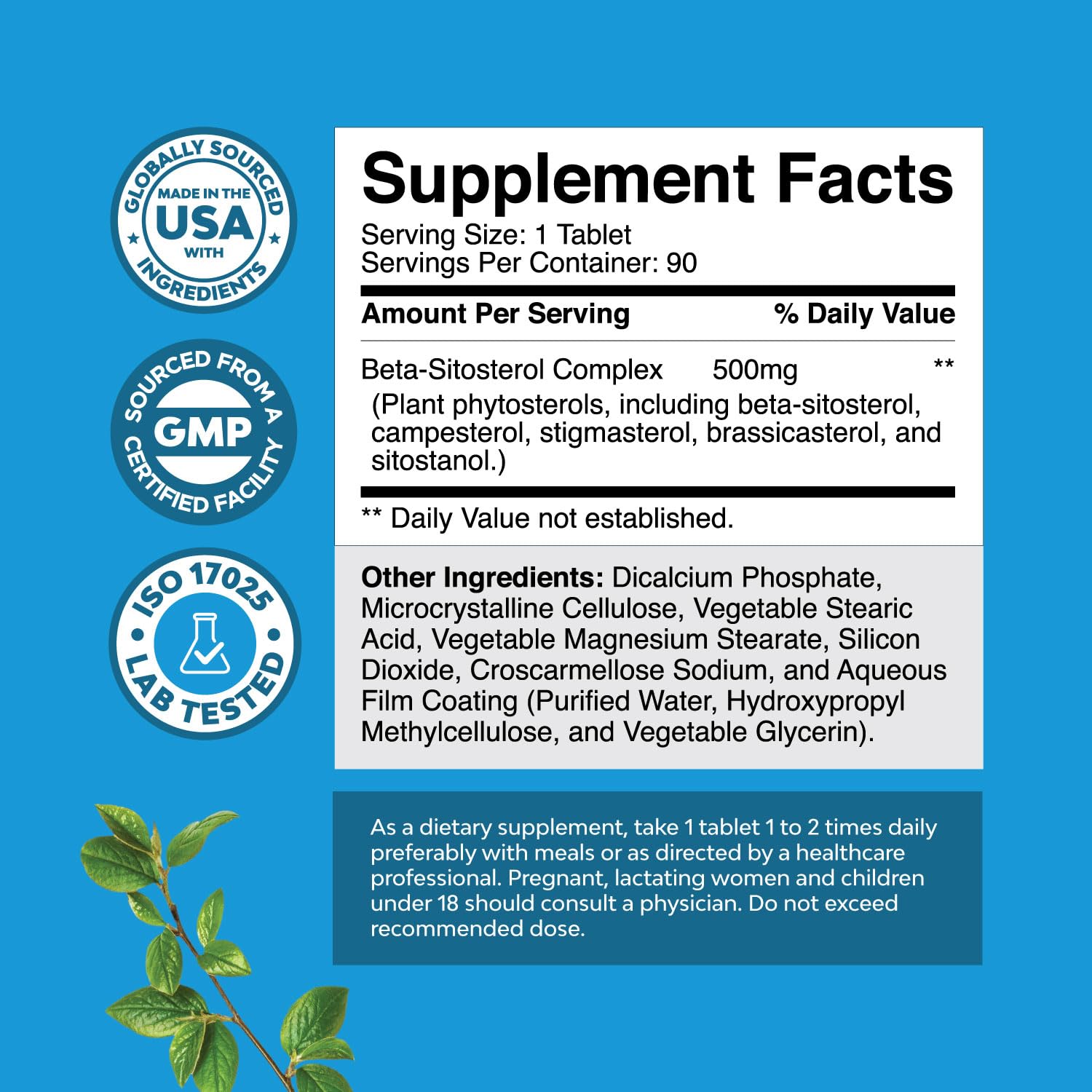 Foto 3 pulgar | Complement Natures Craft Plant Steroles Complex 500 Mg - Venta Internacional.