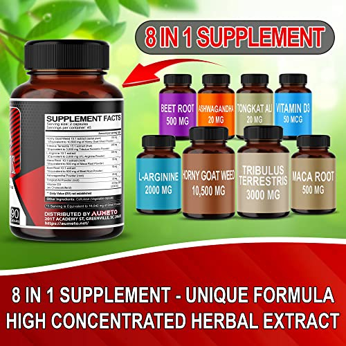 Foto 3 | Suplemento Aumeto Ultra Test Support 16540 Mg 90 Cápsulas - Venta Internacional.