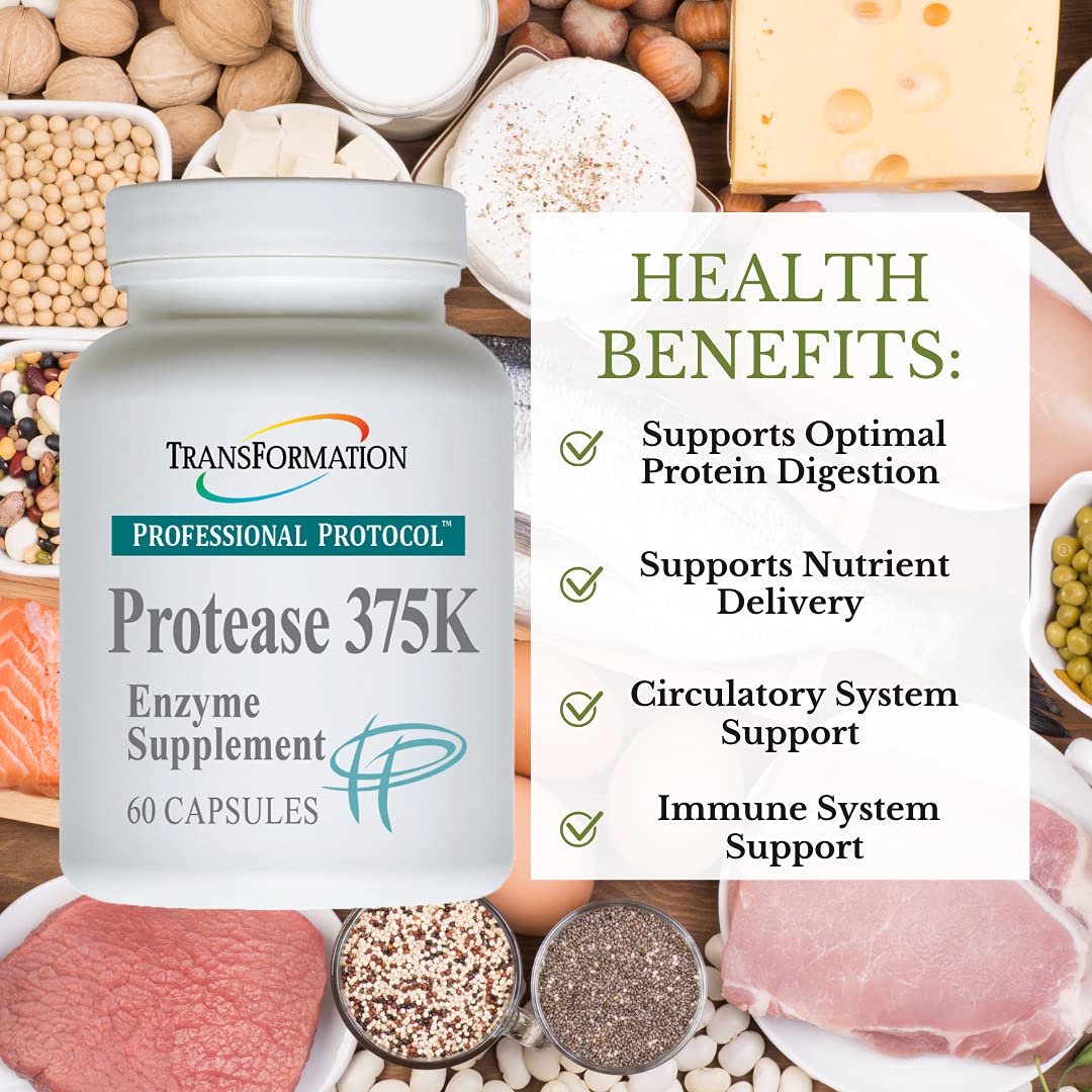 Foto 2 | Suplemento Transformation Enzymes Protease 375k, 60 Cápsulas - Venta Internacional.