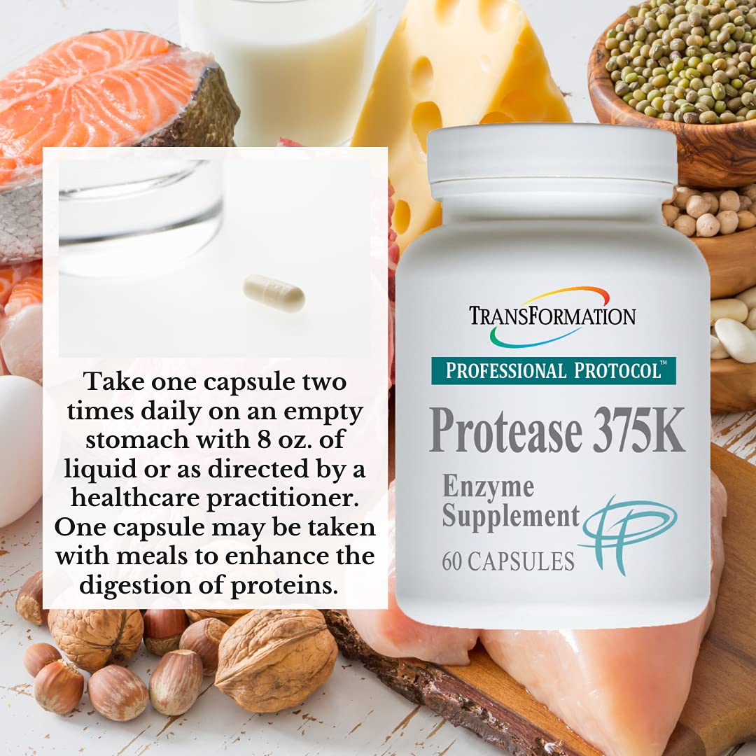 Foto 4 pulgar | Suplemento Transformation Enzymes Protease 375k, 60 Cápsulas - Venta Internacional.