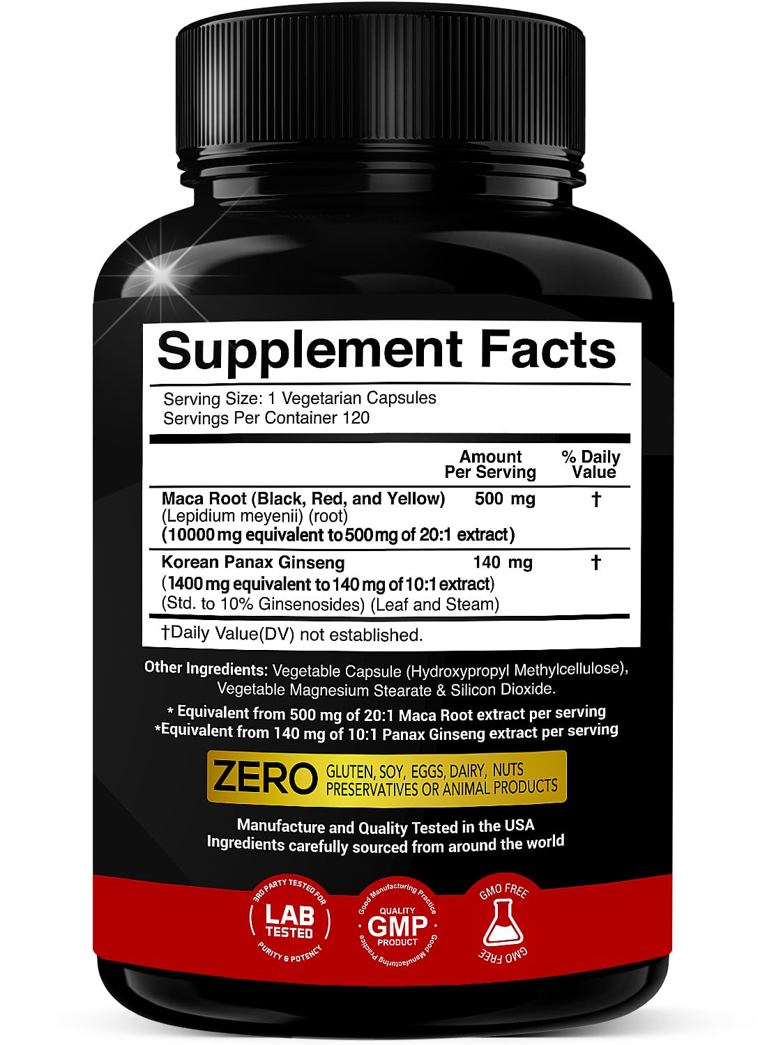 Foto 3 pulgar | Suplemento X Gold Health De Raíz De Maca De 10.000 Mg Más Ginseng Coreano - Venta Internacional.