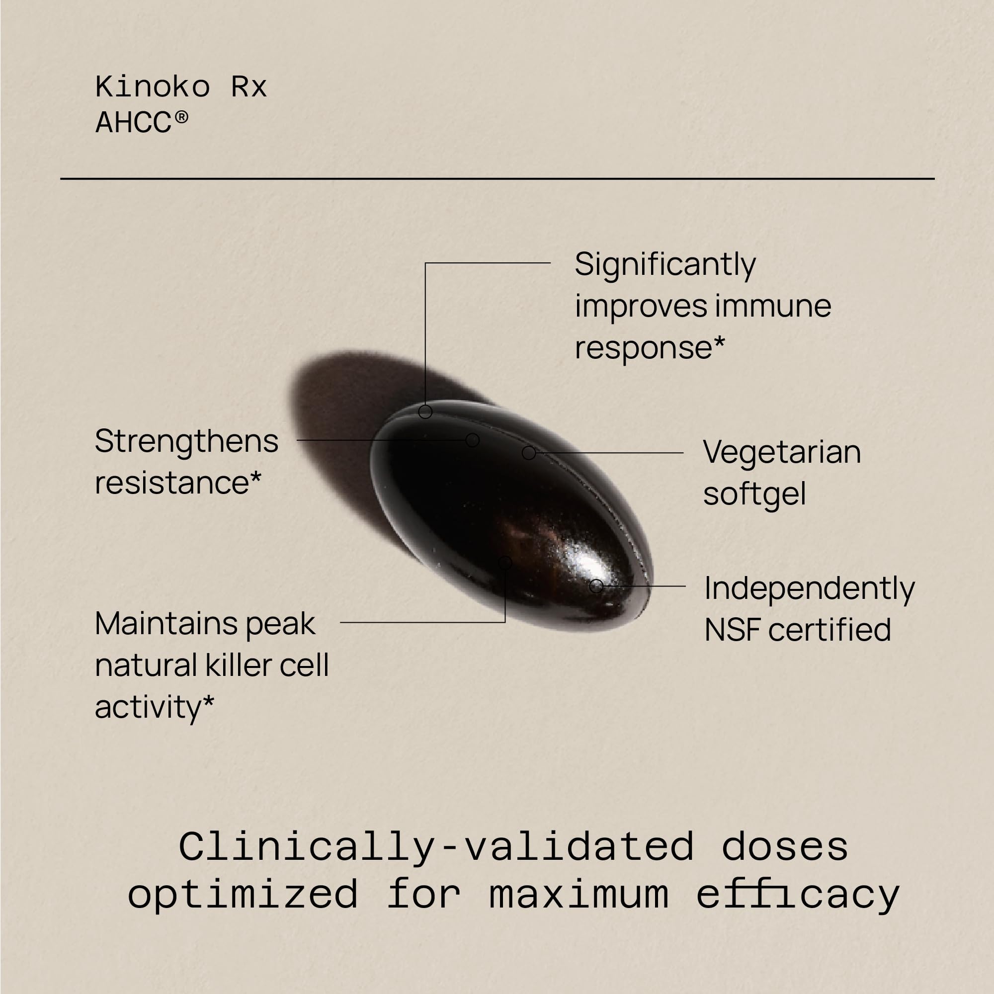 Foto 4 pulgar | Complemente Quality Of Life Immune Support Ahcc Rx 60 Cápsulas Blandas - Venta Internacional.