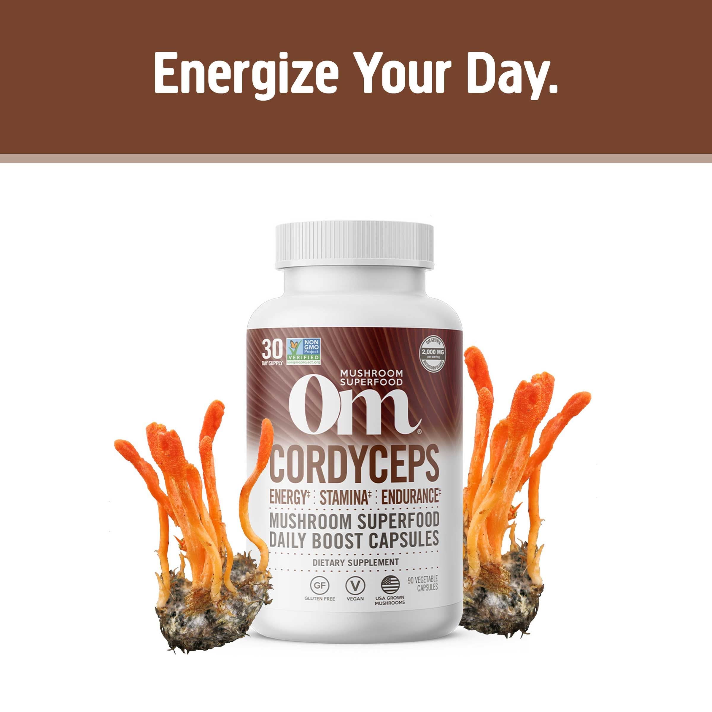 Foto 3 pulgar | Suplemento Om Mushroom Superfood Cordyceps 90 Cápsulas - Venta Internacional.