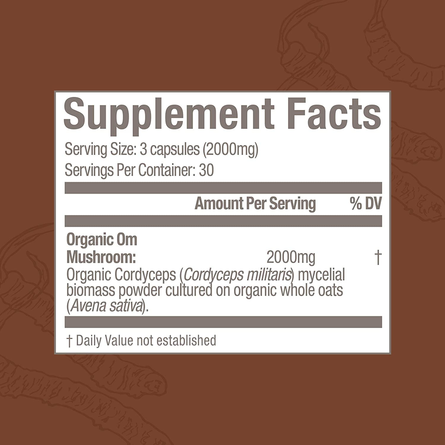 Foto 5 pulgar | Suplemento Om Mushroom Superfood Cordyceps 90 Cápsulas - Venta Internacional.
