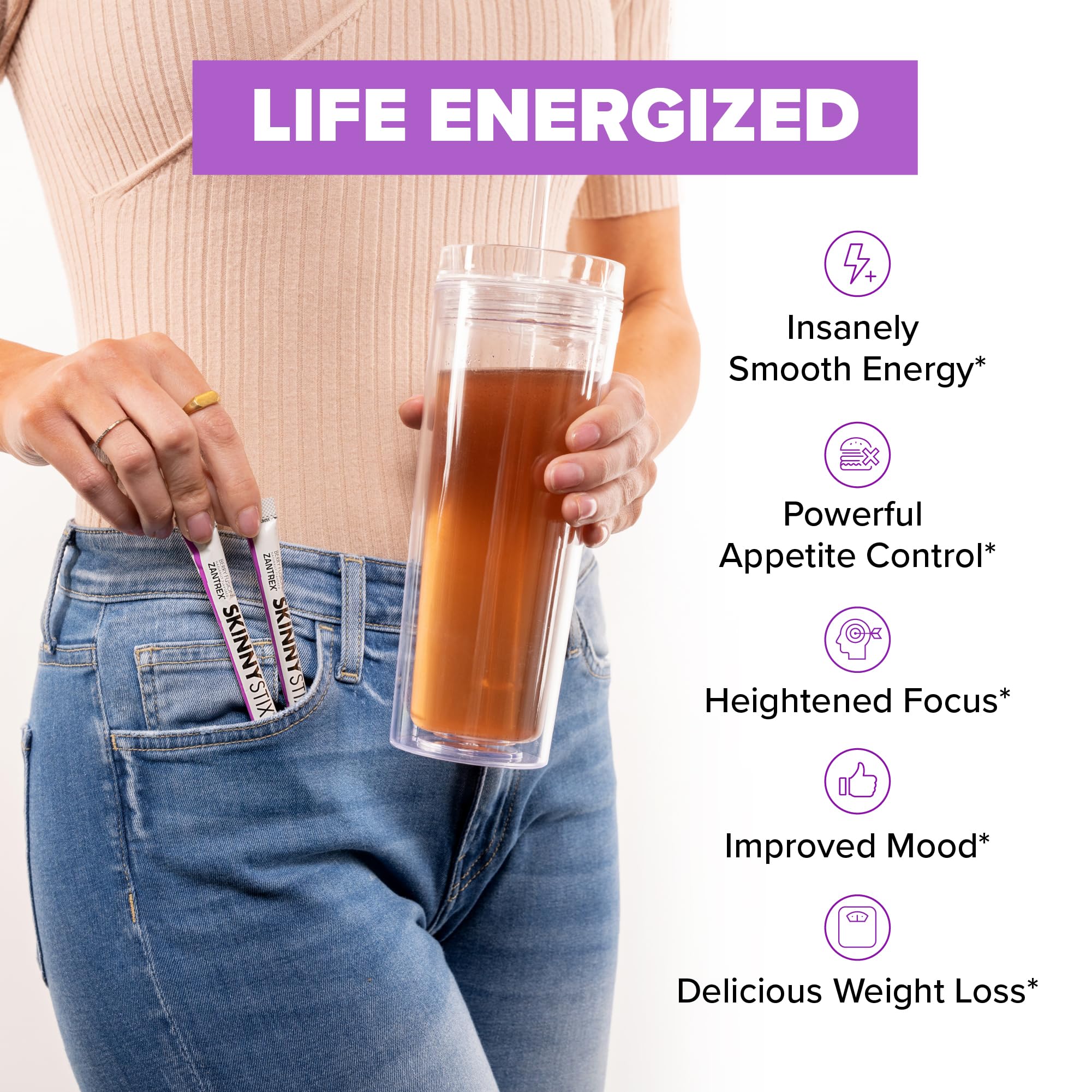Foto 4 pulgar | Polvo Energético Zantrex Skinnystix Para Aumentar La Energía, 30 Porciones - Venta Internacional.