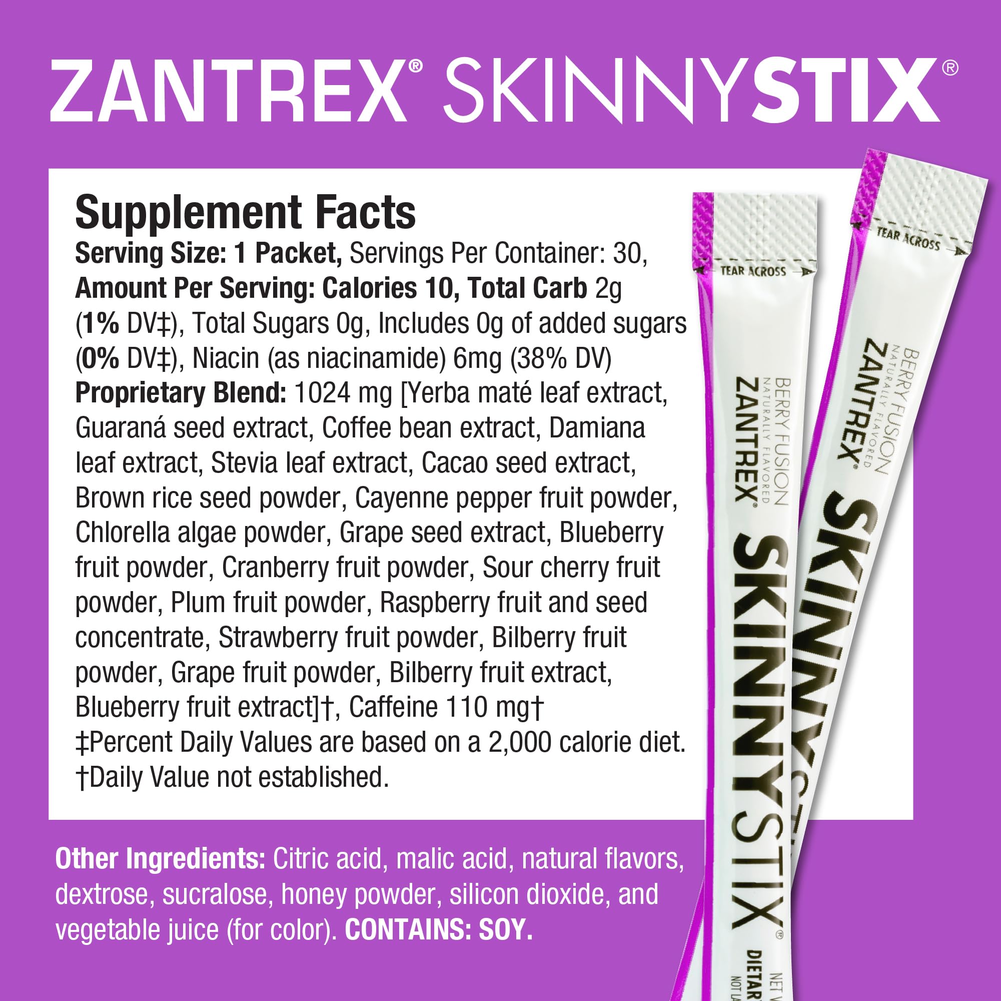 Foto 5 pulgar | Polvo Energético Zantrex Skinnystix Para Aumentar La Energía, 30 Porciones - Venta Internacional.
