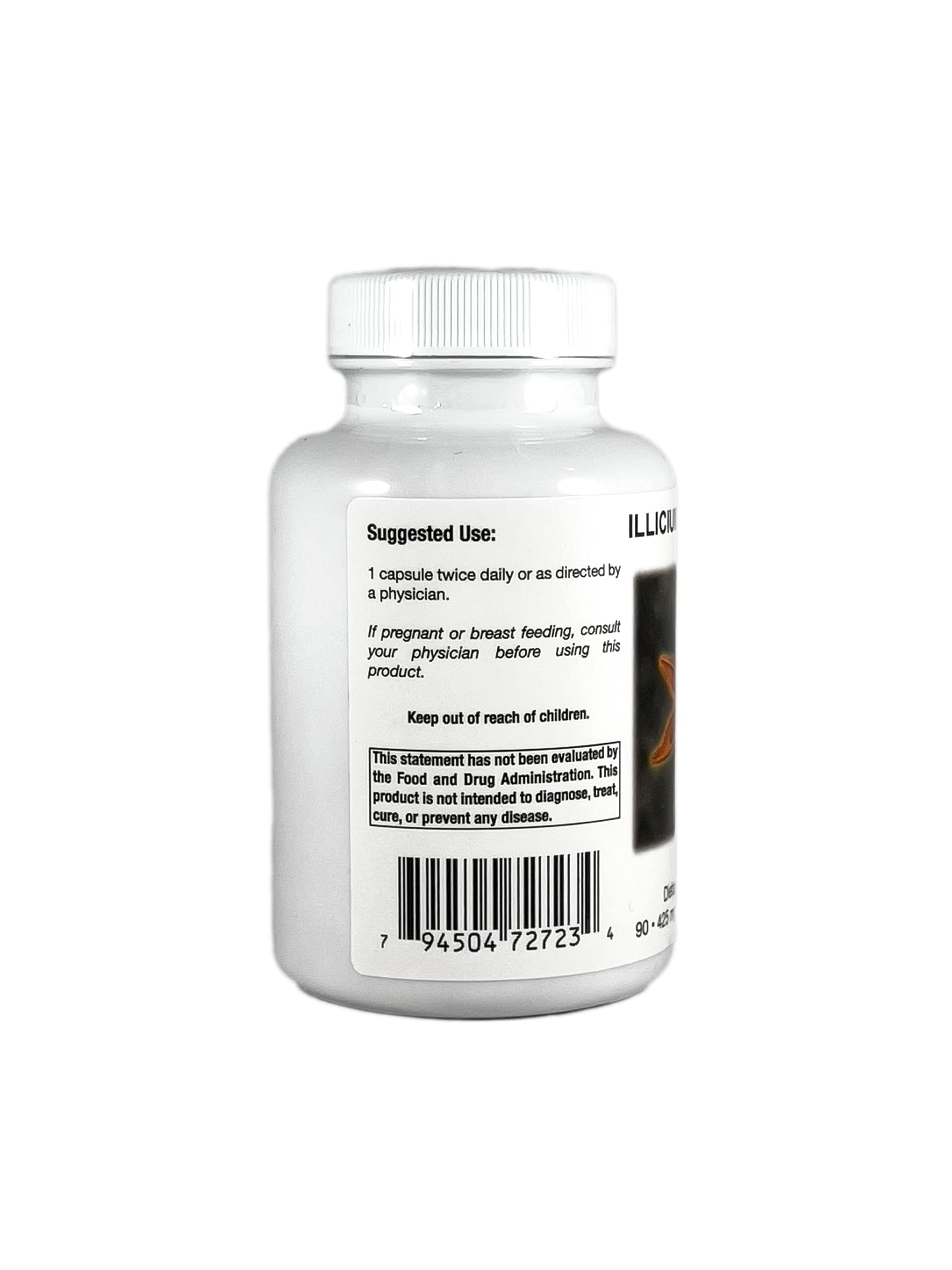Foto 4 pulgar | Supreme Nutrition Illicium 90 Cápsulas De Anís Estrellado Puro - Venta Internacional.