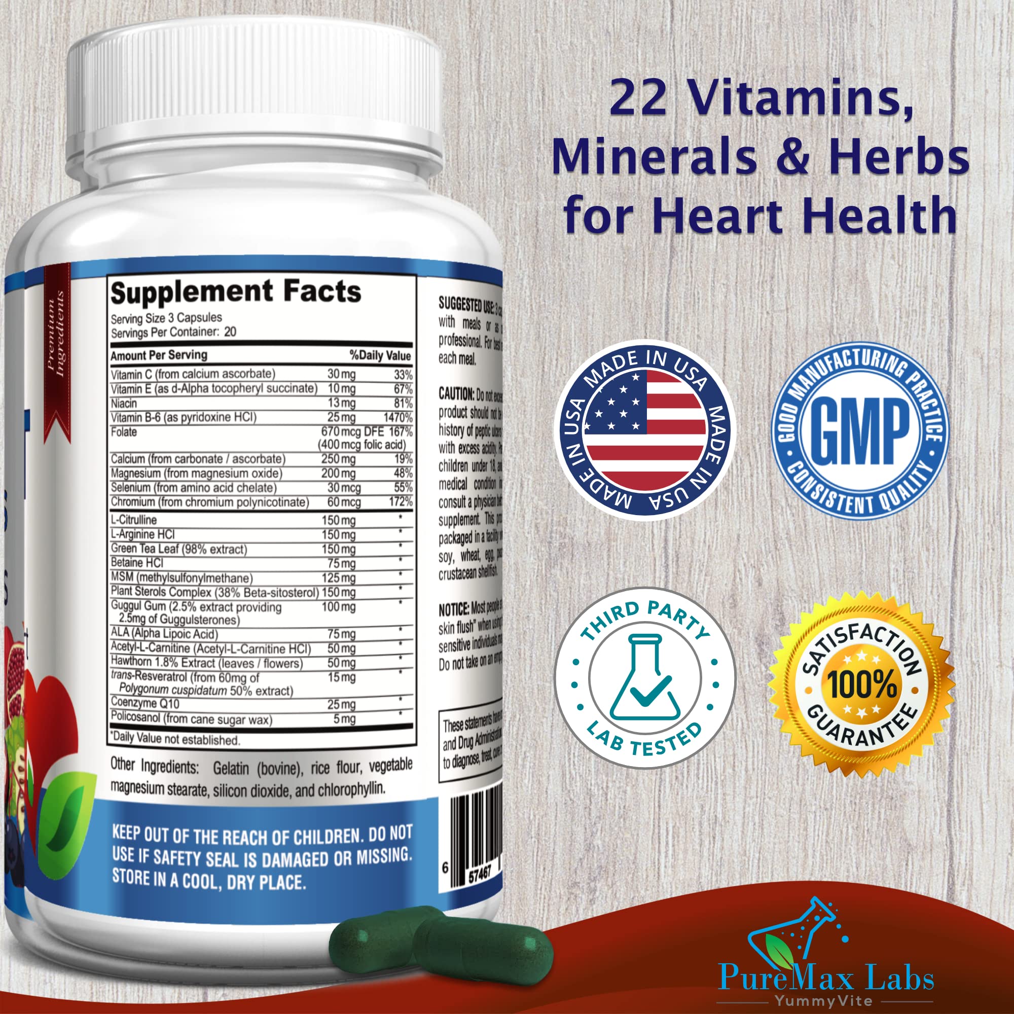 Foto 2 | Suplemento Yummyvite Heart Health 60 Cápsulas - Venta Internacional.