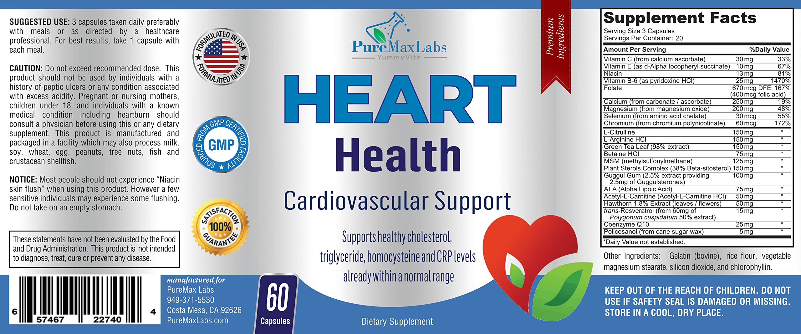 Foto 4 | Suplemento Yummyvite Heart Health 60 Cápsulas - Venta Internacional.