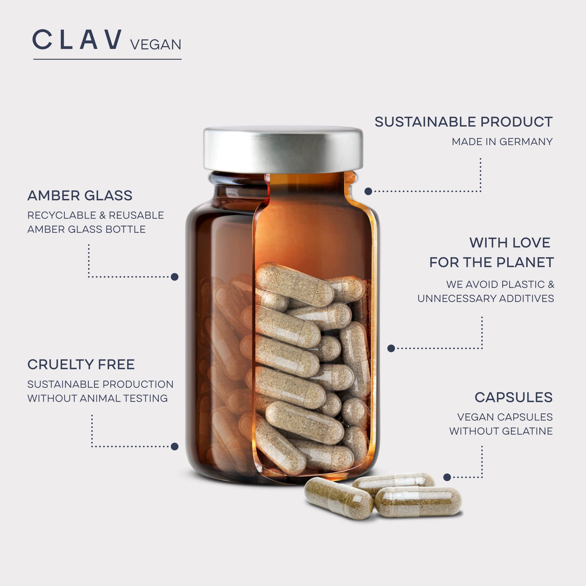 Foto 5 | Suplementos Clav Citrus Bioflavonoides 60 Cápsulas Veganas - Venta Internacional.