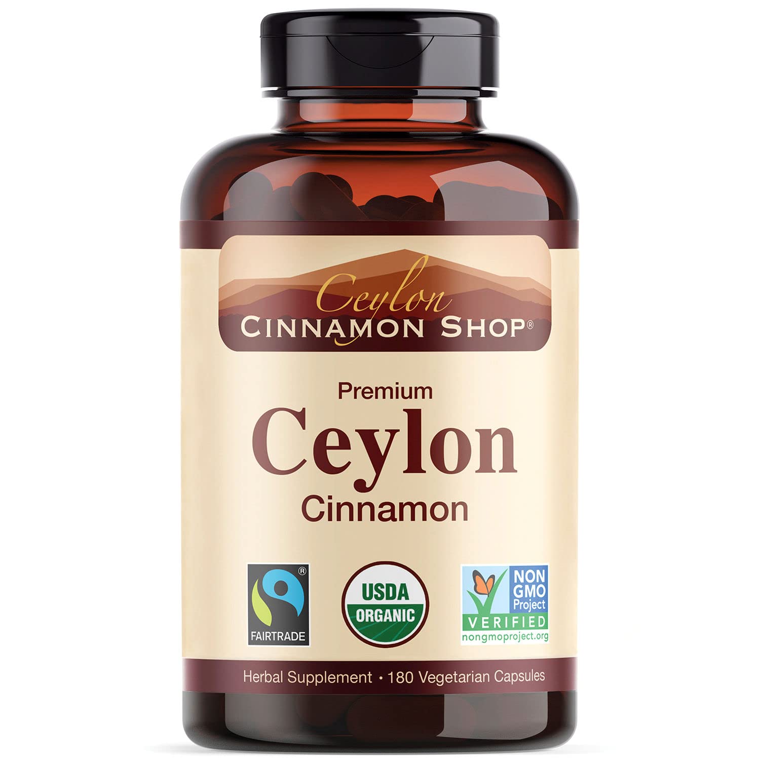 Foto 1 | Suplemento Ceylon Cinnamon Shop Organic 180 Cápsulas - Venta Internacional.