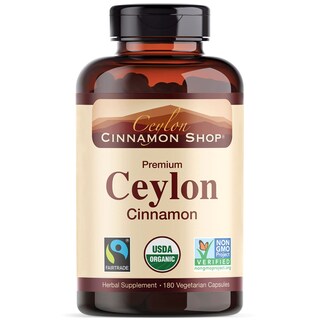 Foto 1 | Suplemento Ceylon Cinnamon Shop Organic 180 Cápsulas - Venta Internacional.
