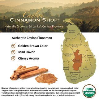 Foto 5 | Suplemento Ceylon Cinnamon Shop Organic 180 Cápsulas - Venta Internacional.