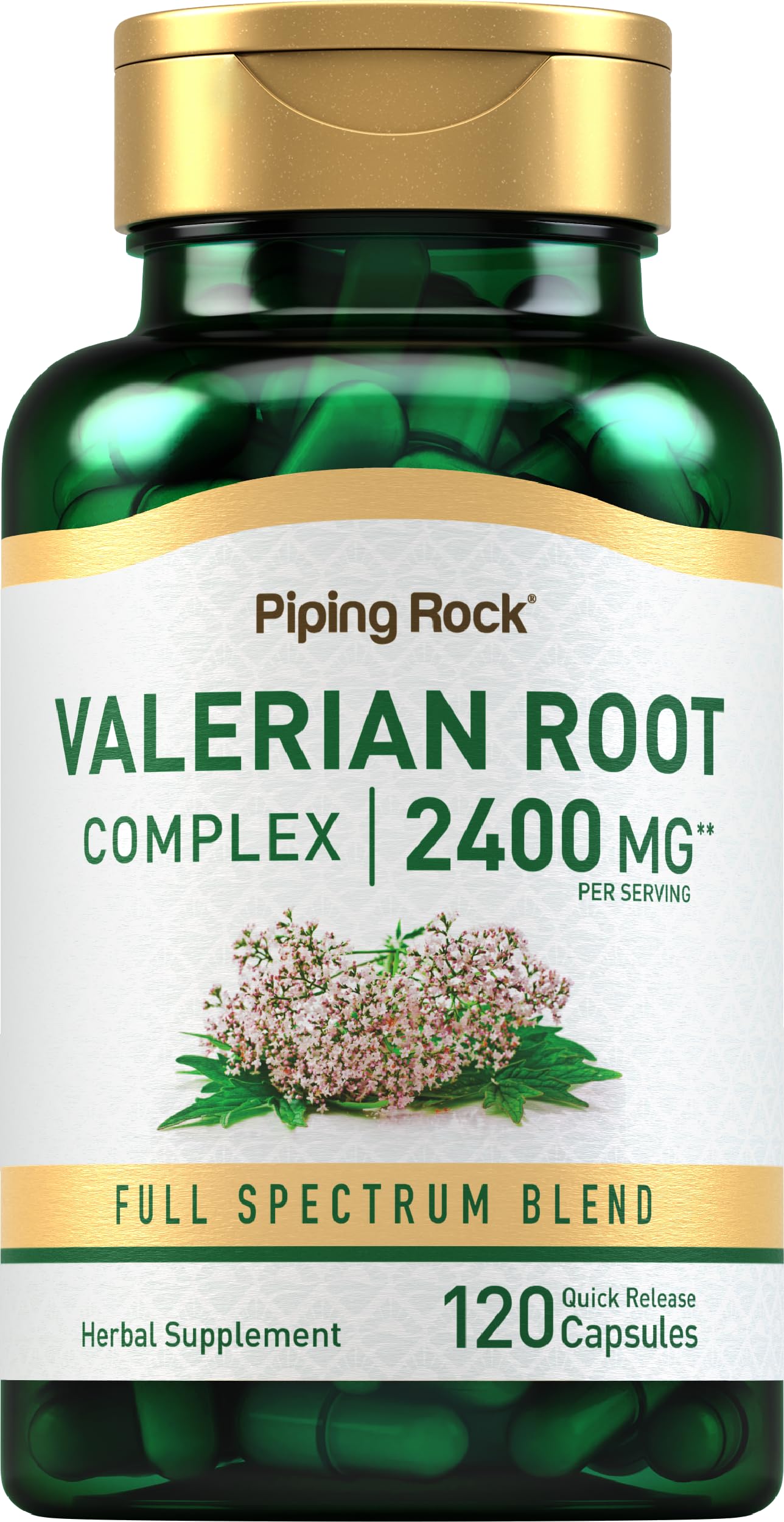 Suplemento: Extracto De Raíz De Valeriana Piping Rock, 2400 Mg, 120 Cápsulas - Venta Internacional.