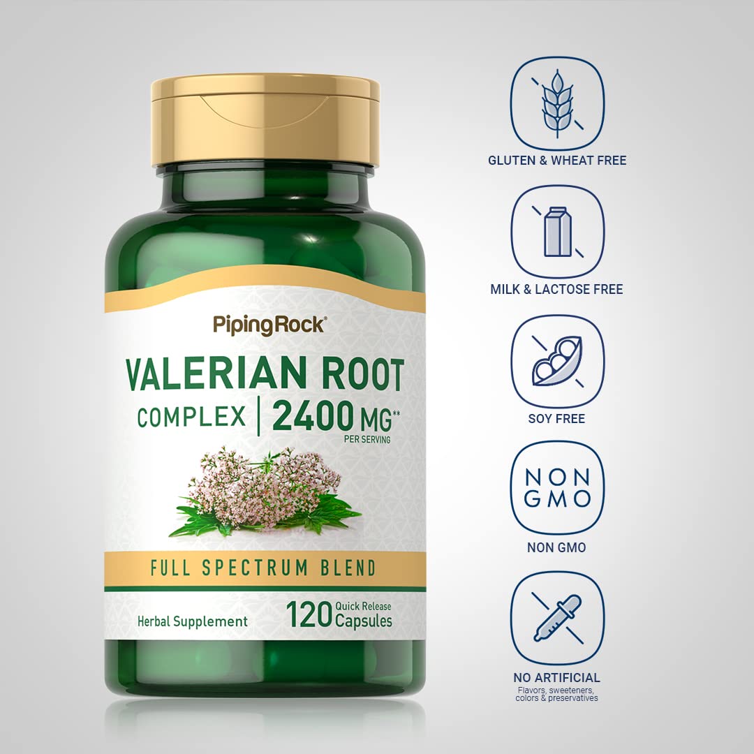 Foto 4 pulgar | Suplemento: Extracto De Raíz De Valeriana Piping Rock, 2400 Mg, 120 Cápsulas - Venta Internacional.