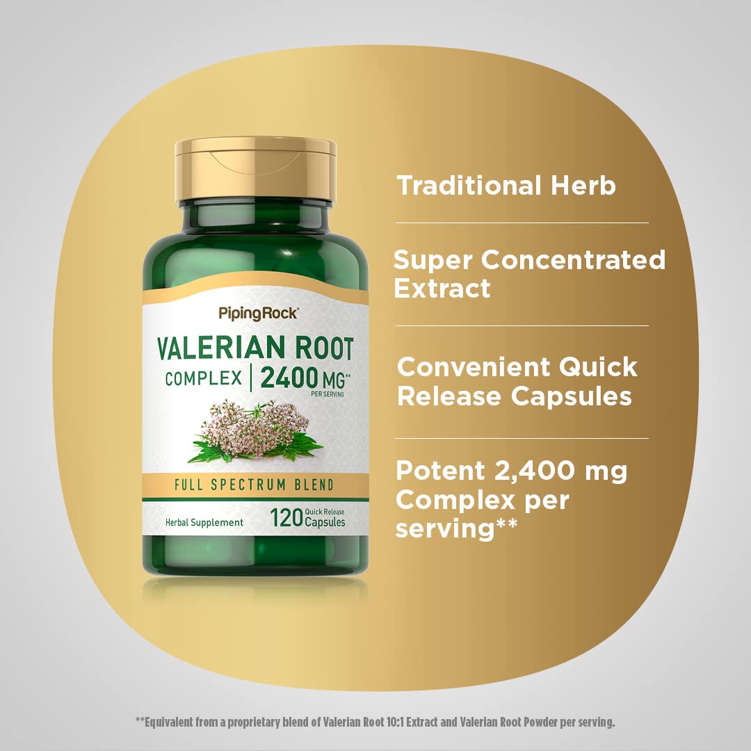 Foto 5 pulgar | Suplemento: Extracto De Raíz De Valeriana Piping Rock, 2400 Mg, 120 Cápsulas - Venta Internacional.