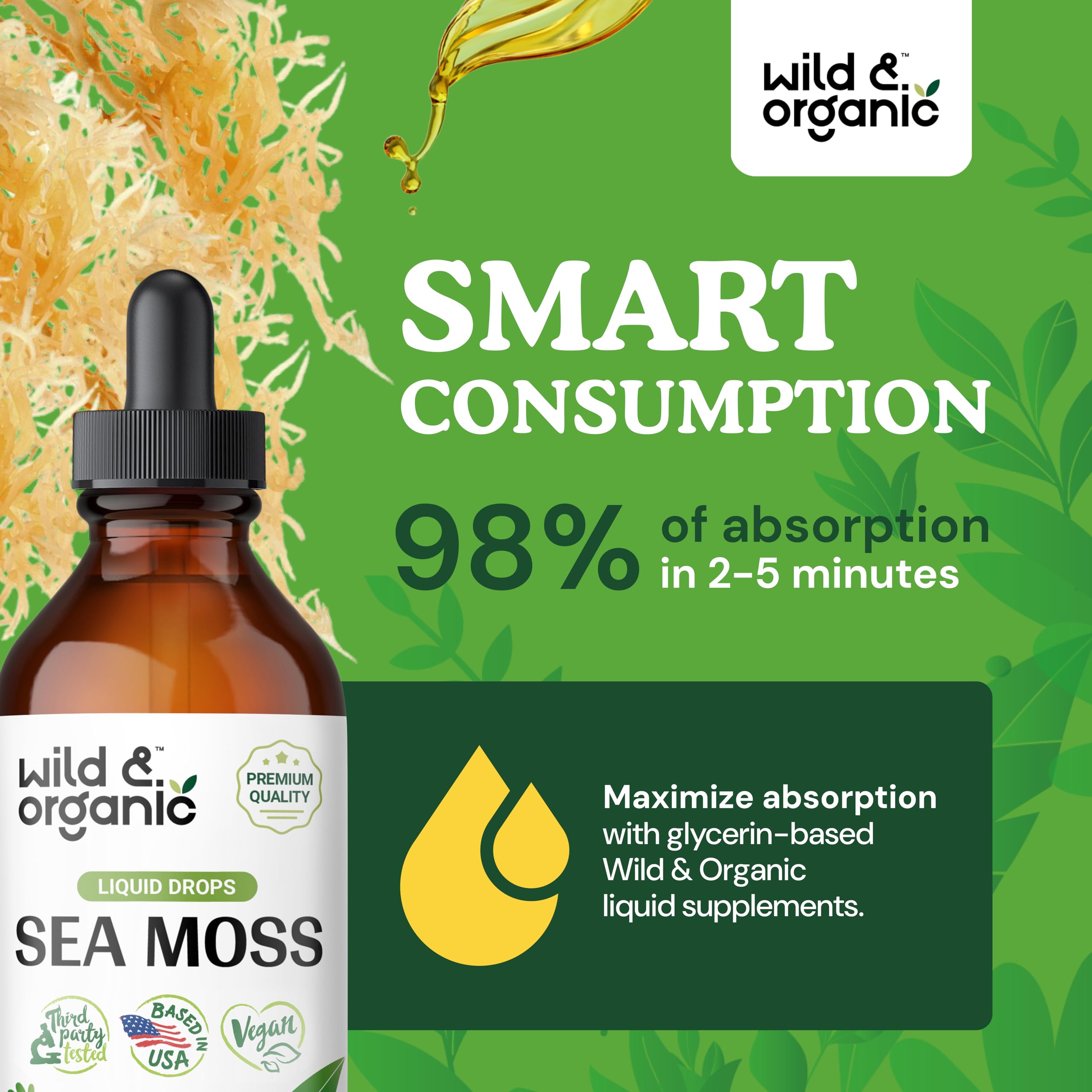 Foto 5 pulgar | Suplemento En Gotas De Musgo Marino Salvaje Y Orgánico De 120 Ml Con Fucus - Venta Internacional.