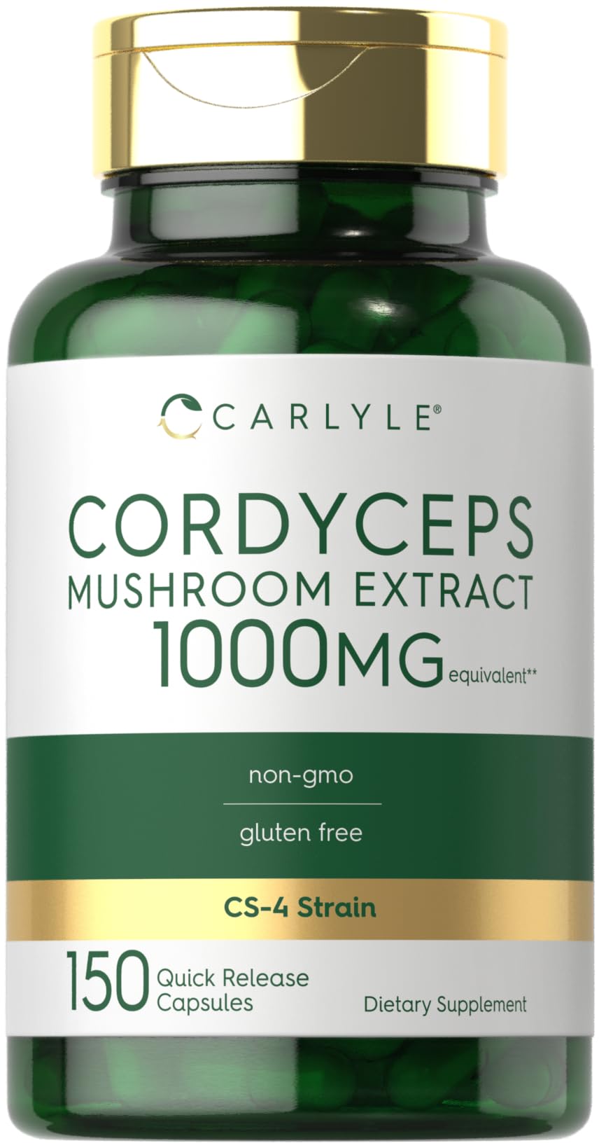 Foto 2 pulgar | Suplemento De Extracto De Hongos Carlyle Cordyceps 1000 Mg 150 Cápsulas - Venta Internacional.