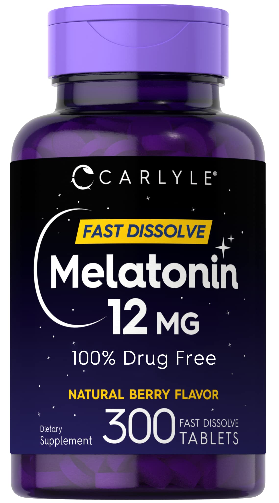 Foto 2 pulgar | Suplemento Carlyle Melatonin 12 Mg De Disolución Rápida, 300 Comprimidos - Venta Internacional.