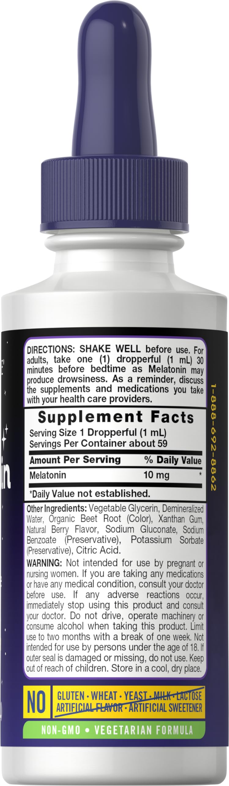 Foto 3 pulgar | Suplemento Carlyle Melatonin Liquid 300 Ml 10 Mg Para Adultos - Venta Internacional.