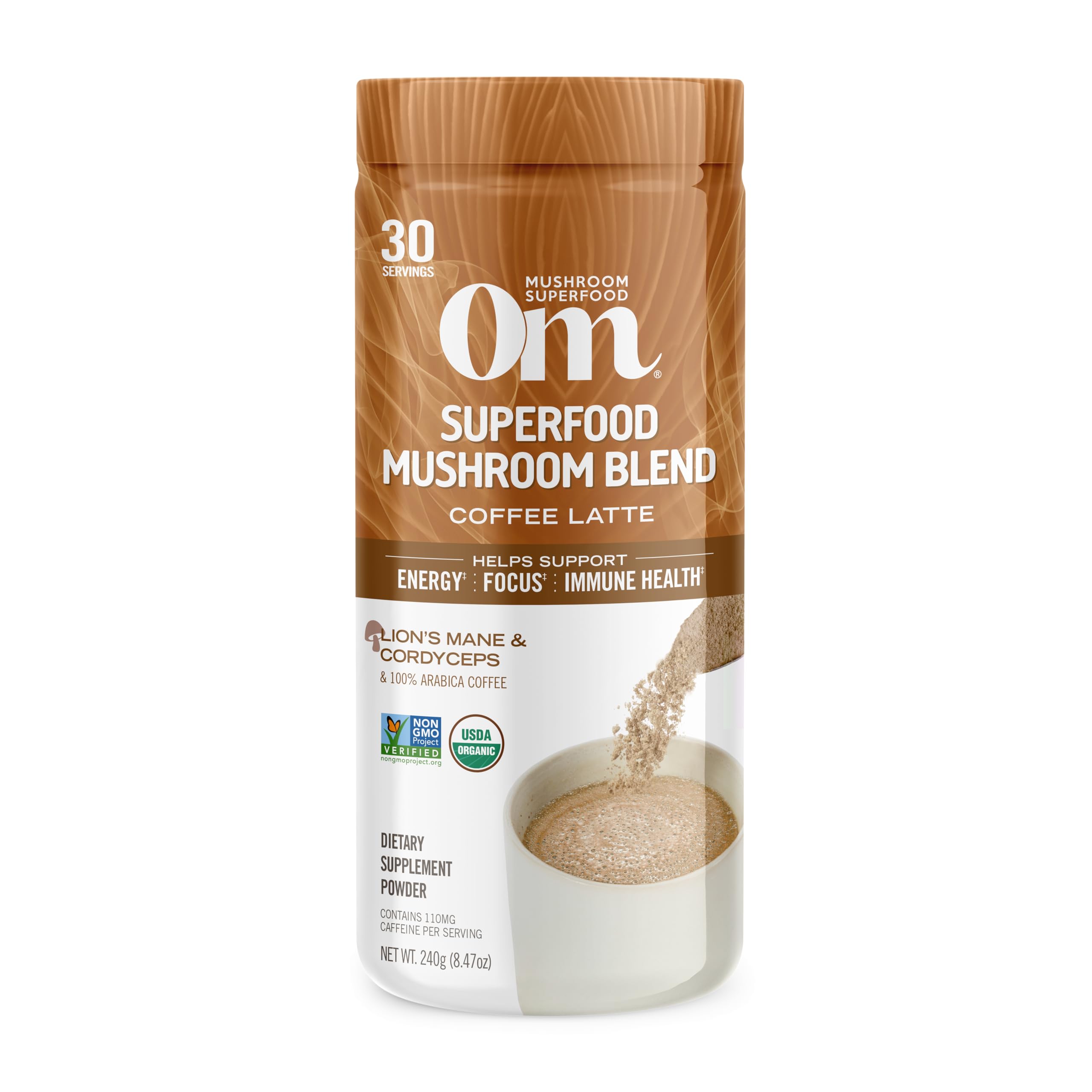 Foto 2 pulgar | Suplemento Om Mushroom Superfood Coffee Latte Blend 250 Ml - Venta Internacional.