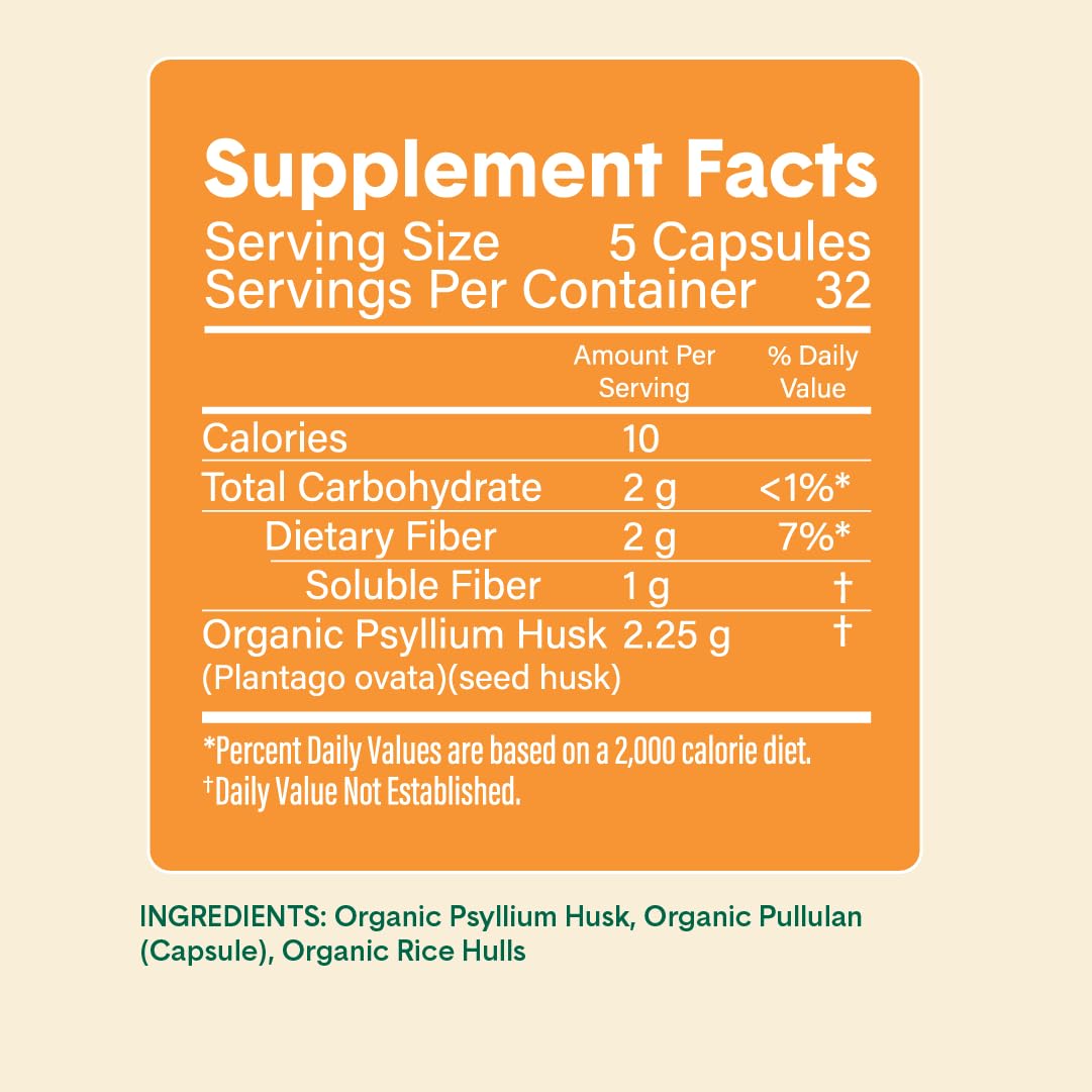 Foto 6 pulgar | Suplemento Bellway Organic Psyllium Husk Super Fiber Capsule - Venta Internacional.