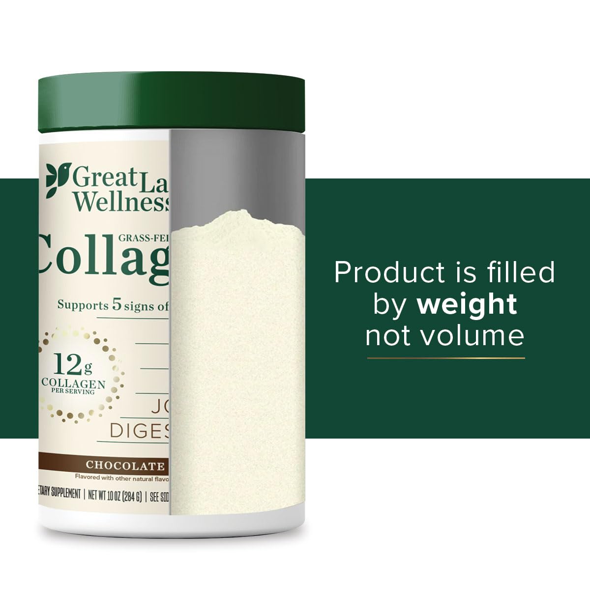 Foto 5 pulgar | Péptidos De Colágeno En Polvo Great Lakes Wellness Chocolate, 300 Ml - Venta Internacional.