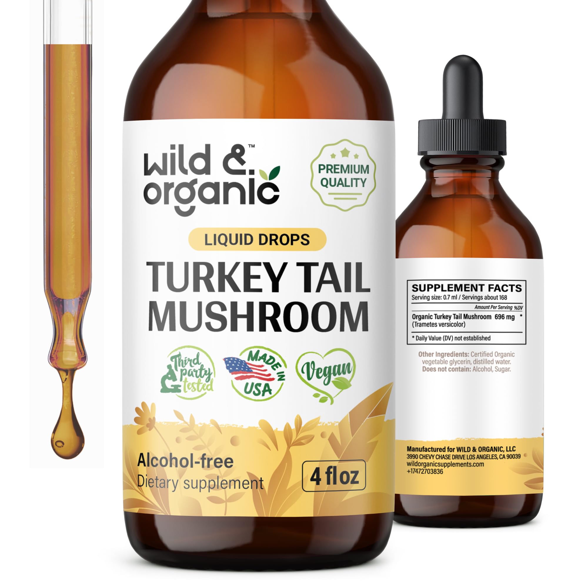 Foto 1 | Suplemento De Extracto De Hongos De Cola De Pavo Silvestre Y Orgánico 120 Ml - Venta Internacional.