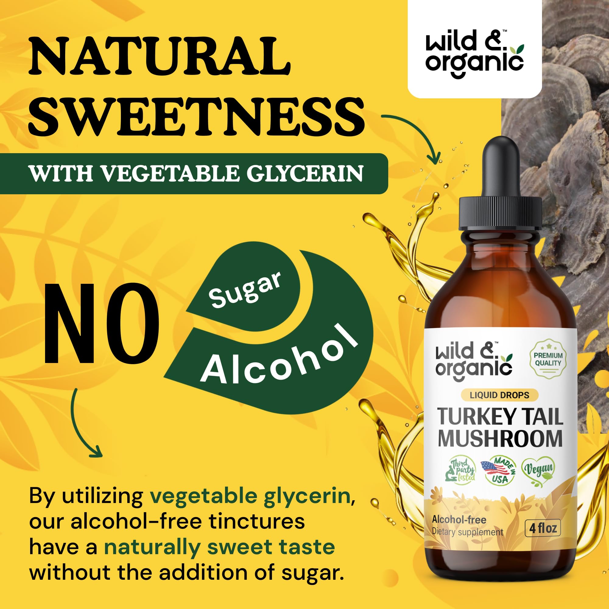 Foto 6 pulgar | Suplemento De Extracto De Hongos De Cola De Pavo Silvestre Y Orgánico 120 Ml - Venta Internacional.