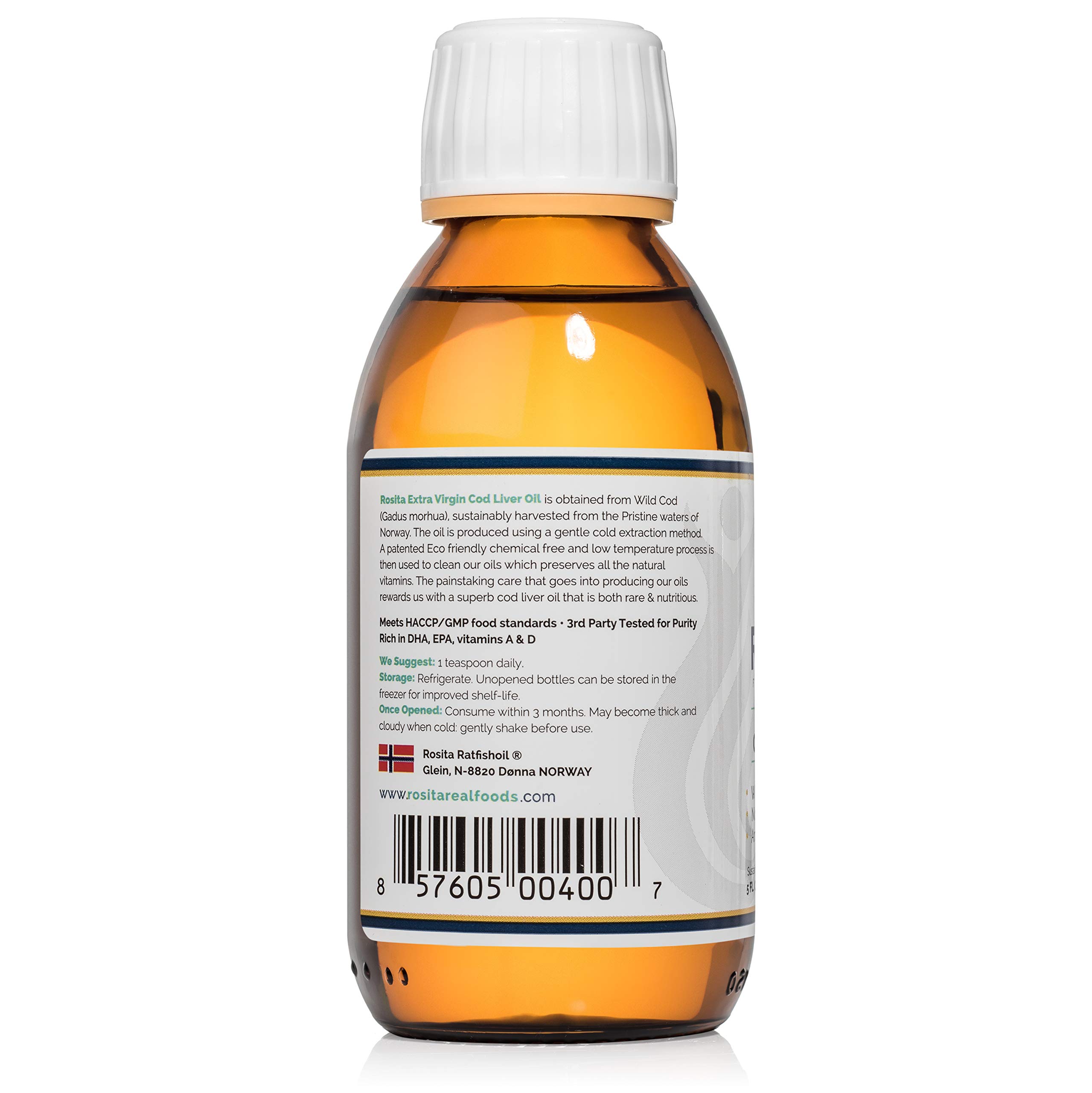 Foto 4 pulgar | Aceite De Hígado De Bacalao Rosita Extra Virgin Liquid 30 Ml - Venta Internacional.