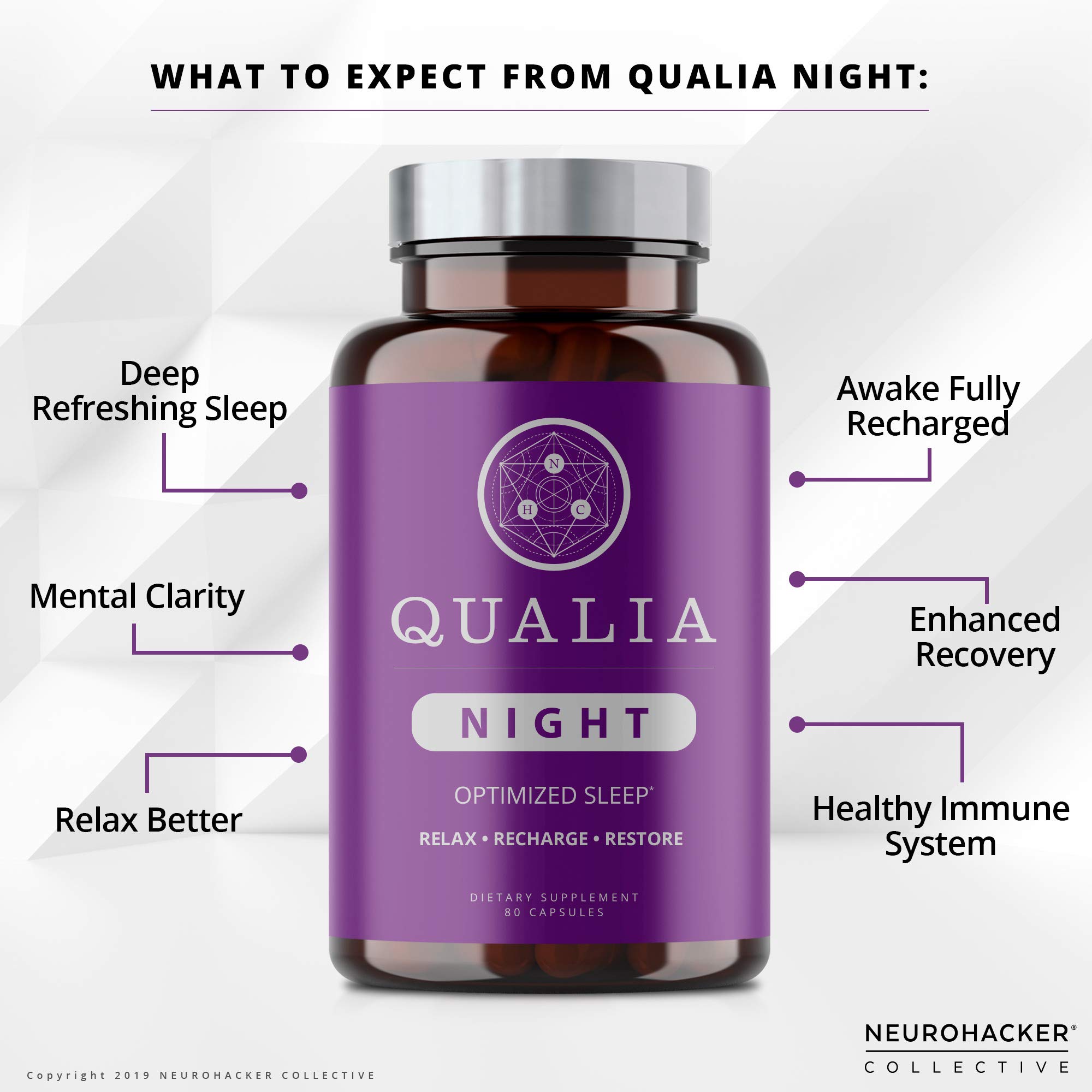 Foto 5 | Sleep Aid Neurohacker Collective Qualia Night, 100 Días, Guarán - Venta Internacional.
