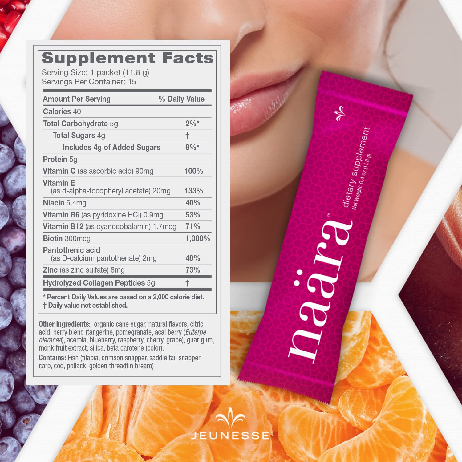 Foto 3 pulgar | Bebida De Belleza Jeunesse Naara Colágeno Hidrolizado 177g - Venta Internacional.