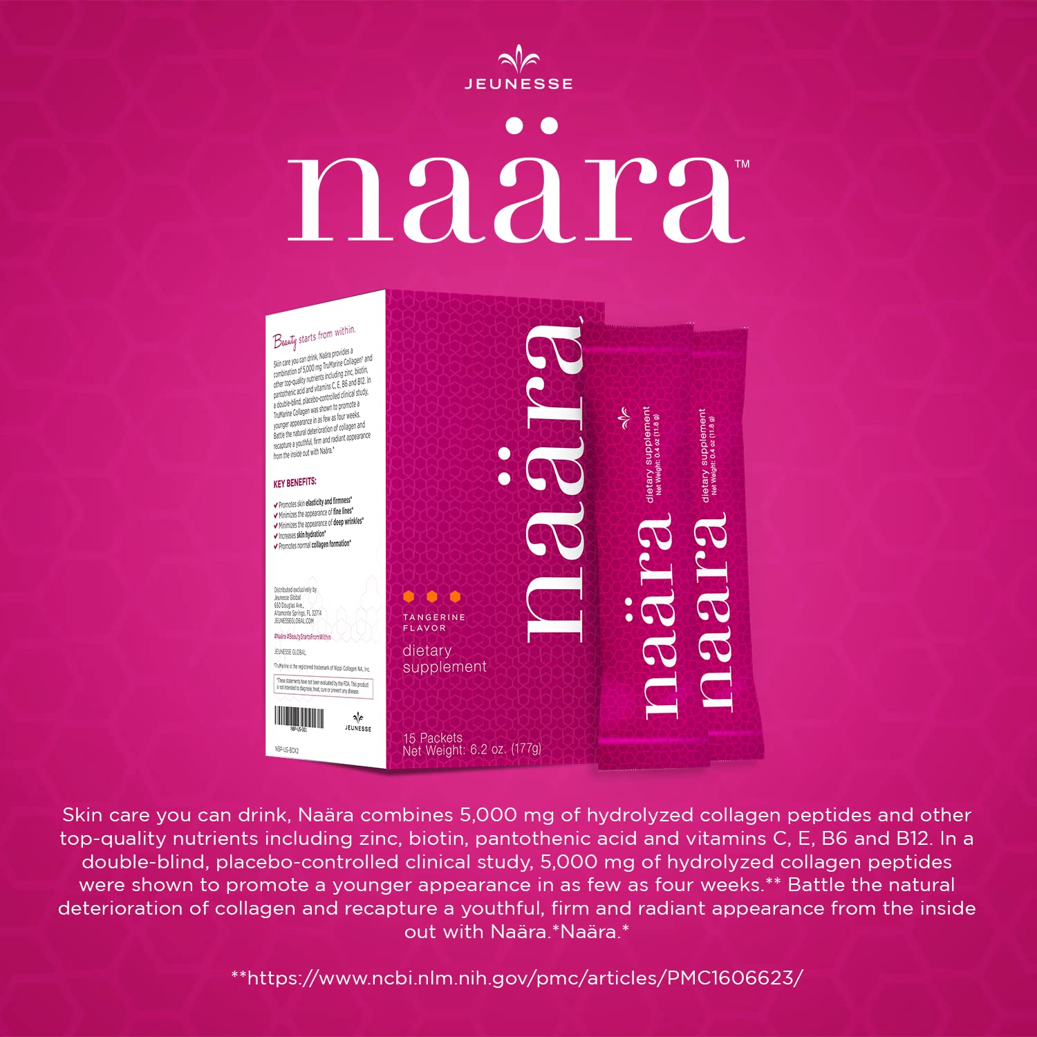 Foto 3 | Bebida De Belleza Jeunesse Naara Colágeno Hidrolizado 177g - Venta Internacional.