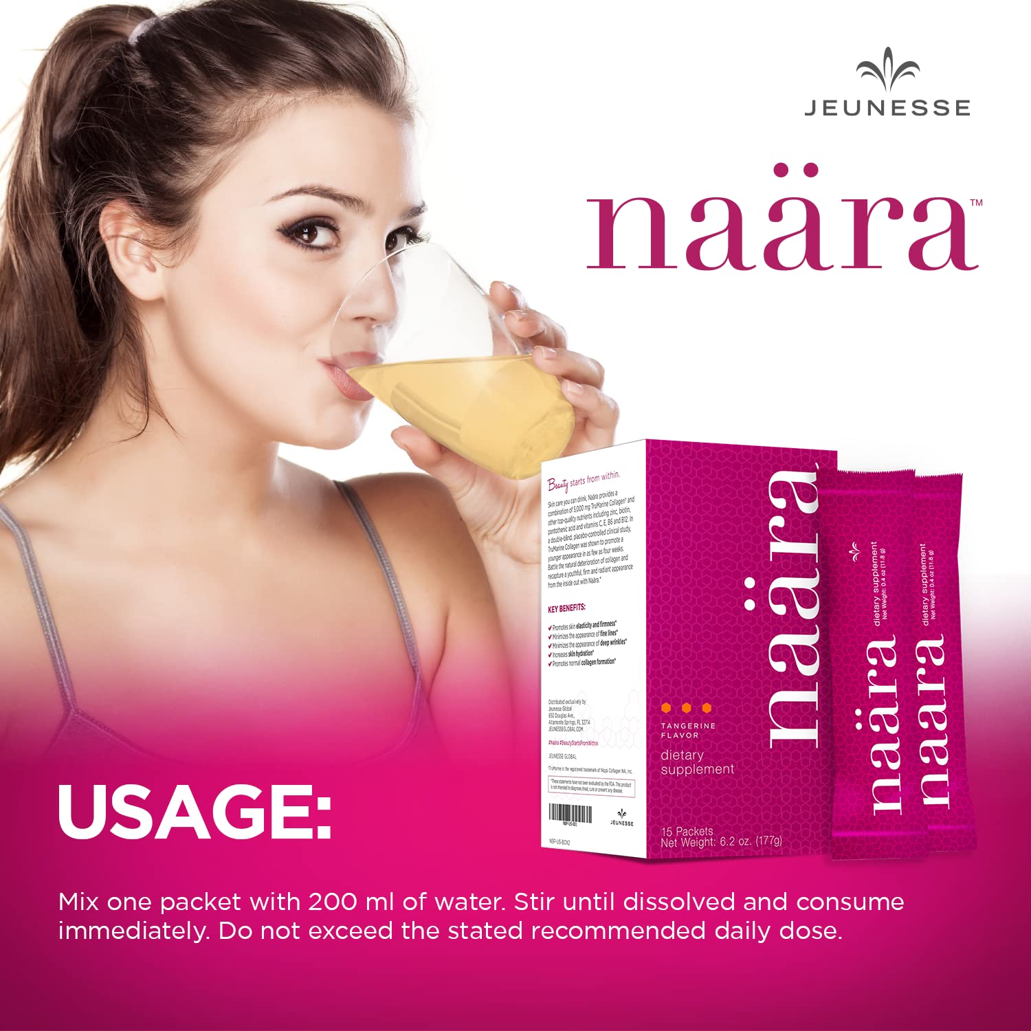 Foto 7 pulgar | Bebida De Belleza Jeunesse Naara Colágeno Hidrolizado 177g - Venta Internacional.