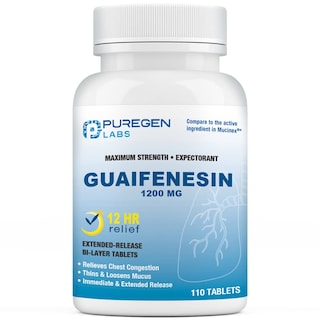 Foto 1 | Mucus Relief Puregen Labs, Guaifenesina, 1200 Mg, Liberación En 12 Horas - Venta Internacional.