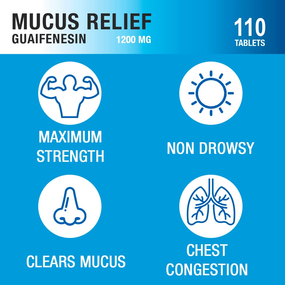 Foto 6 pulgar | Mucus Relief Puregen Labs, Guaifenesina, 1200 Mg, Liberación En 12 Horas - Venta Internacional.