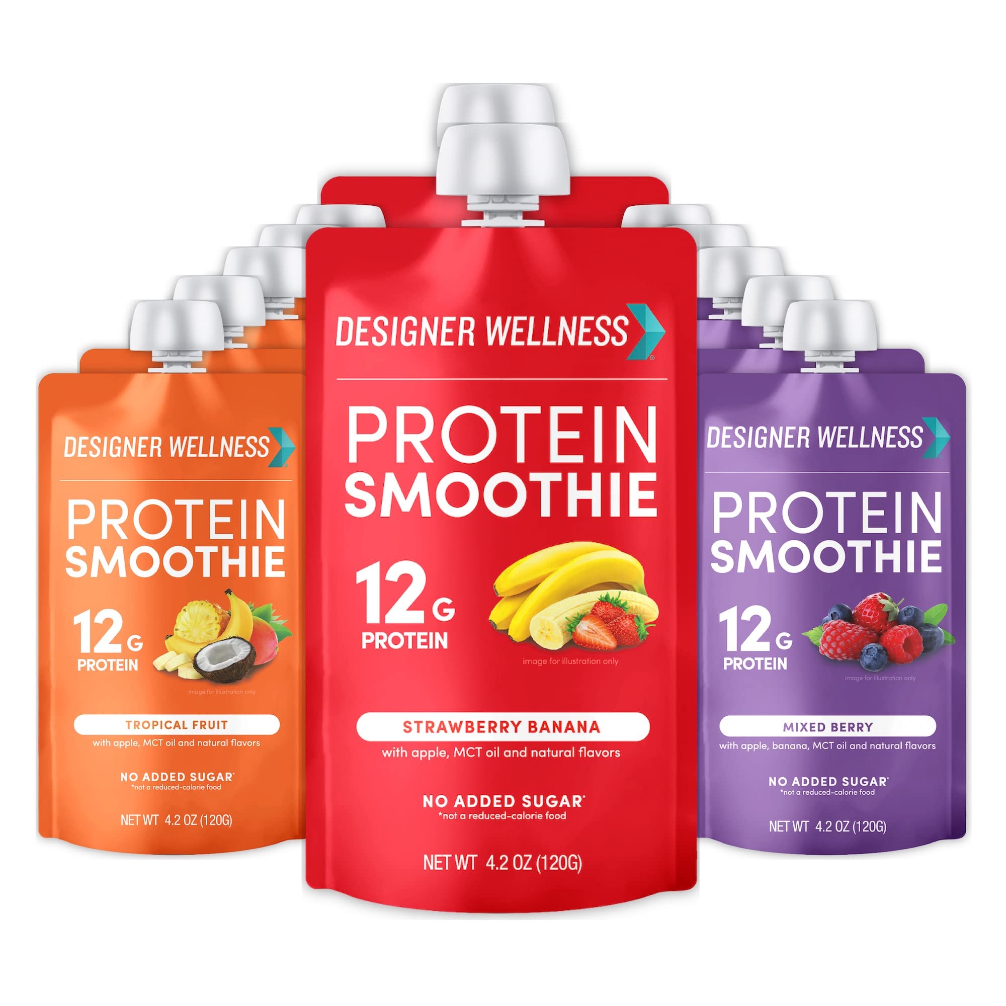 Foto 2 pulgar | Protein Smoothie Designer Wellness Real Fruit, 12 G De Proteína - Venta Internacional.