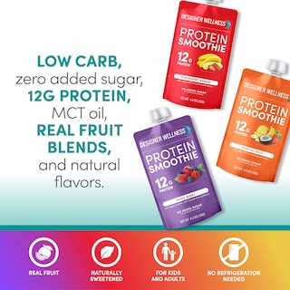 Foto 3 | Protein Smoothie Designer Wellness Real Fruit, 12 G De Proteína - Venta Internacional.