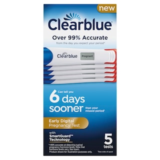 Foto 1 | Prueba De Embarazo Clearblue Early Digital De 5 Unidades - Venta Internacional.