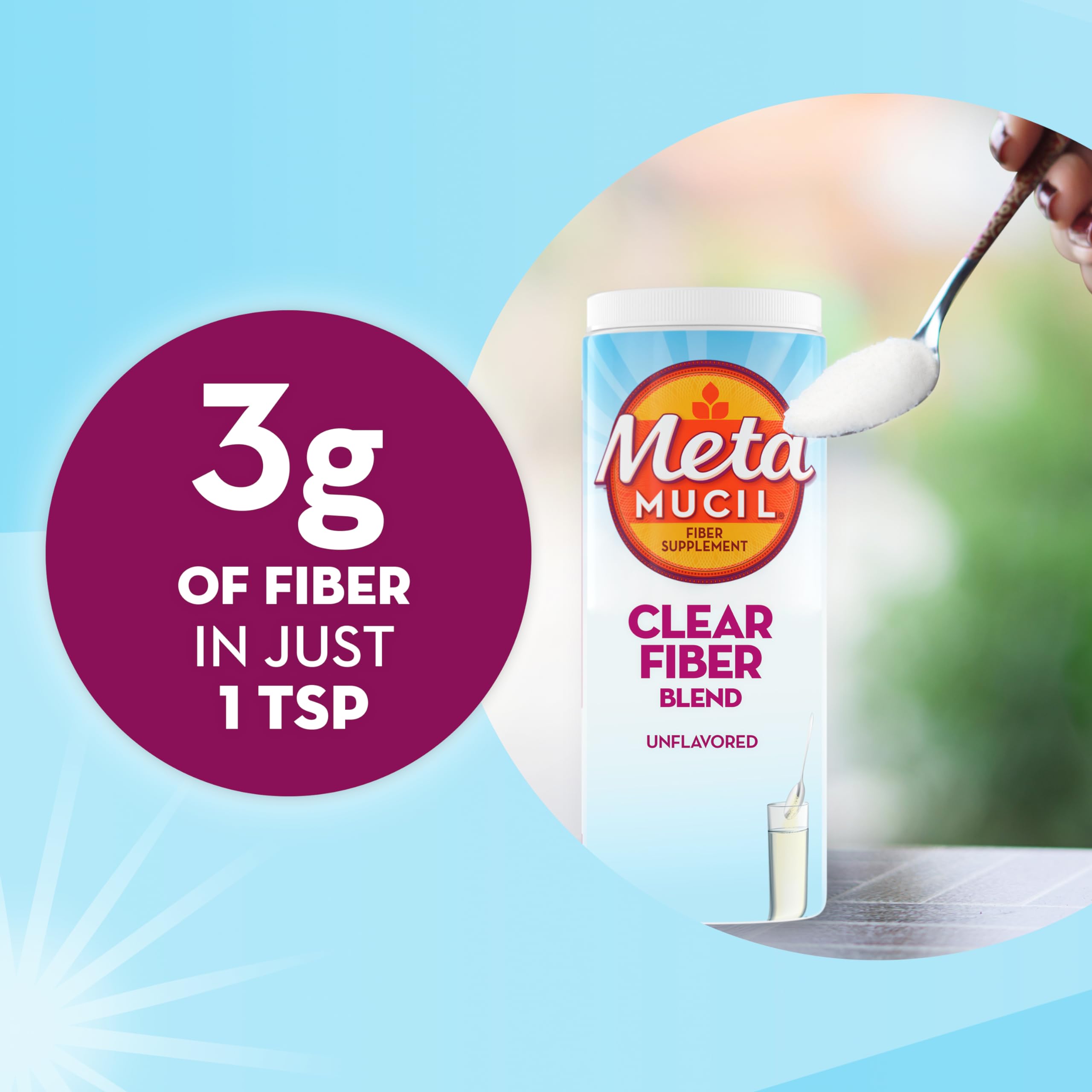 Foto 5 pulgar | Suplemento De Fibra Metamucil Clear Mixting Powder 75 Cucharaditas - Venta Internacional.