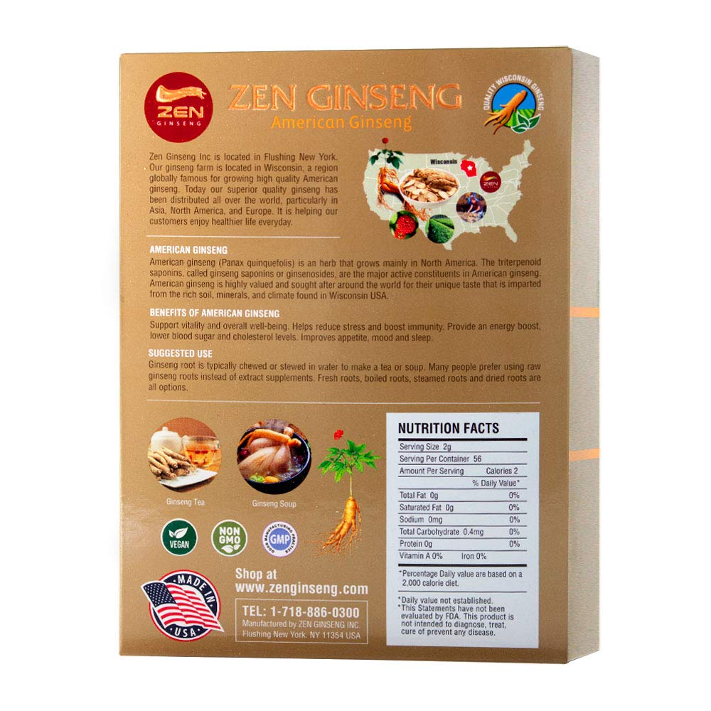 Foto 7 pulgar | Rebanada De Ginseng Zen Ginseng Usa American Wisconsin 120 Ml - Venta Internacional.