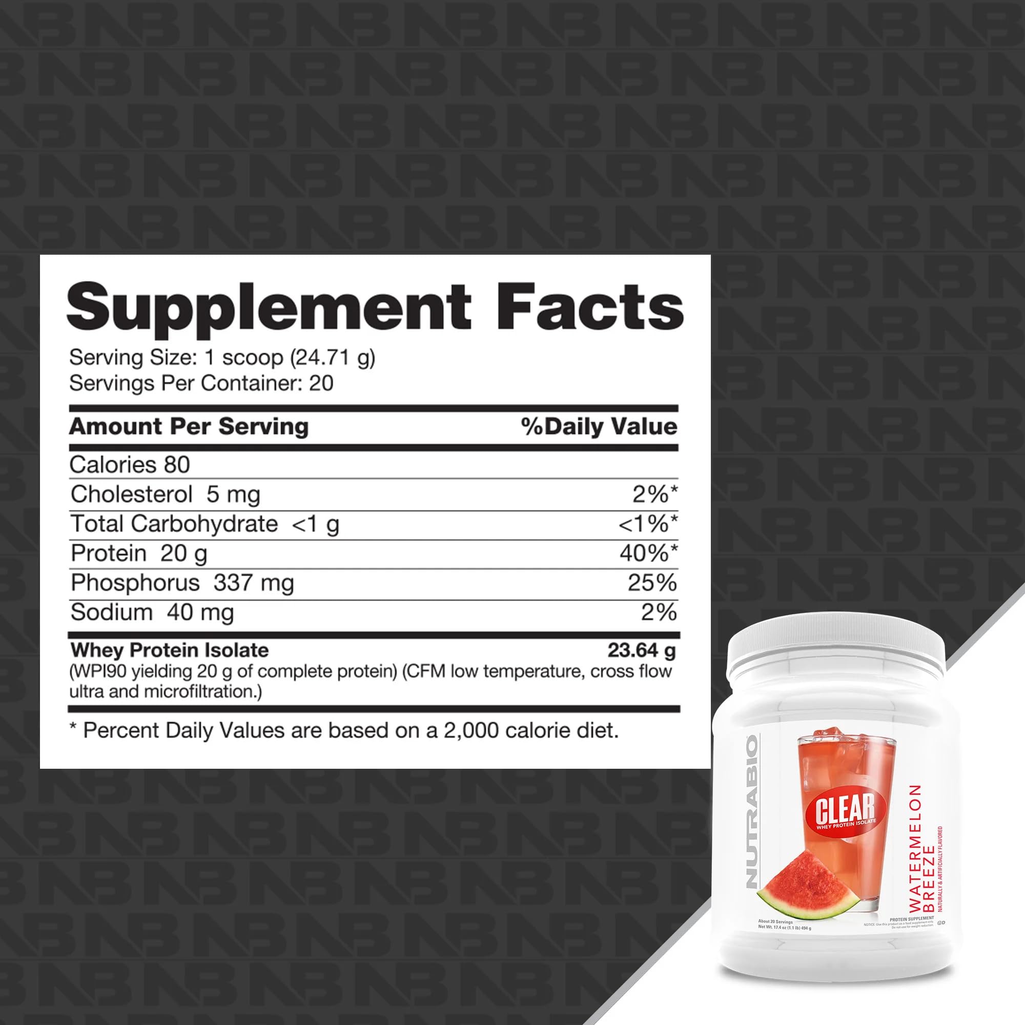 Foto 3 pulgar | Proteína De Suero Aislada Nutrabio Clear Wpi-90 20 G De Proteína - Venta Internacional.