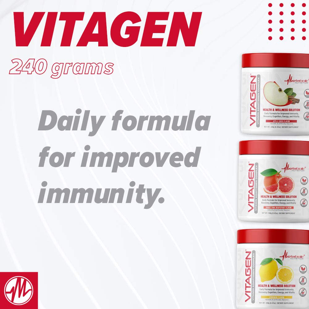 Foto 6 pulgar | Suplemento Metabolic Nutrition Vitagen, 240 G, Sabor A Limonada - Venta Internacional.