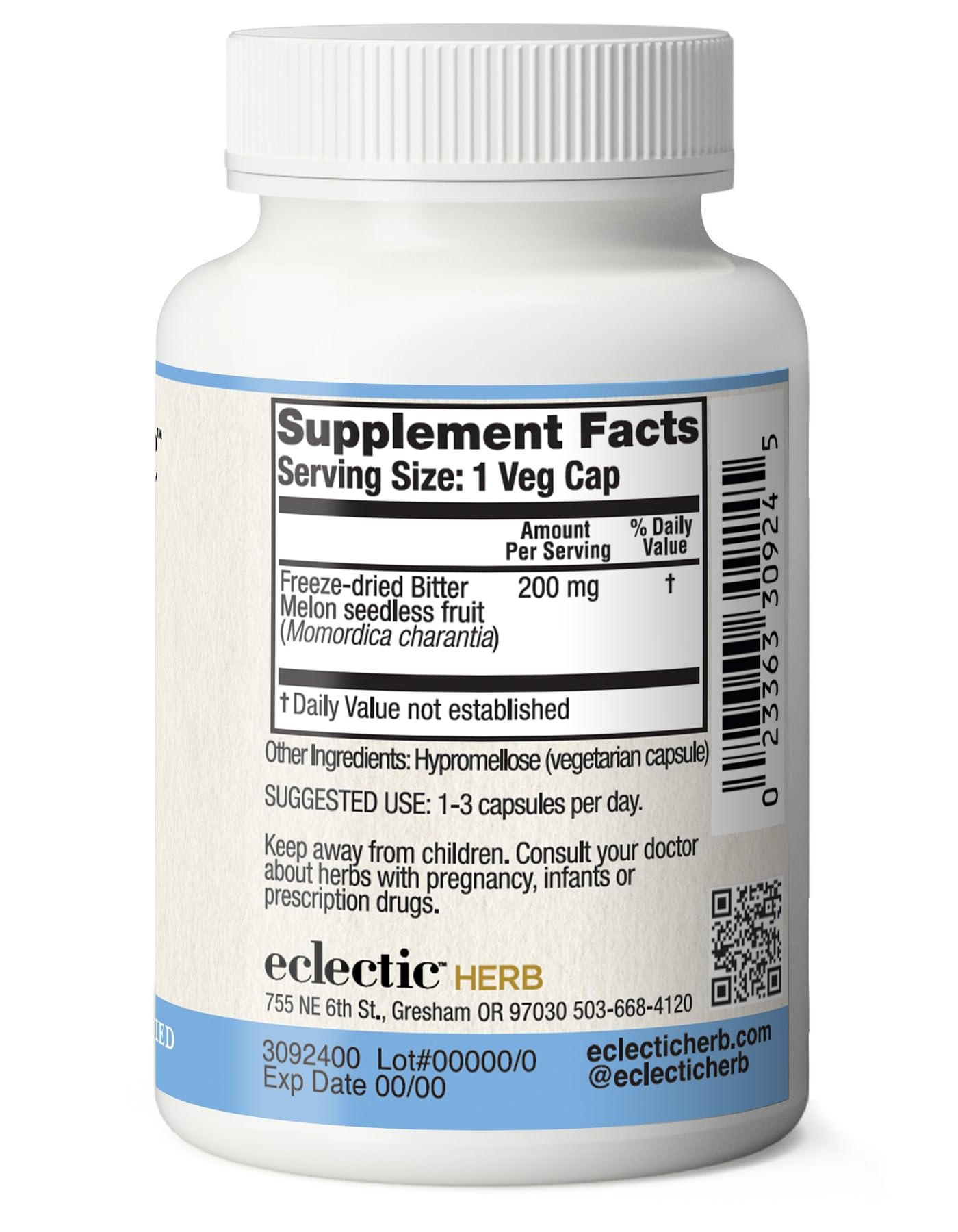 Foto 5 pulgar | Suplemento De Melón Amargo Eclectic Institute 90 Cápsulas 200 Mg - Venta Internacional.