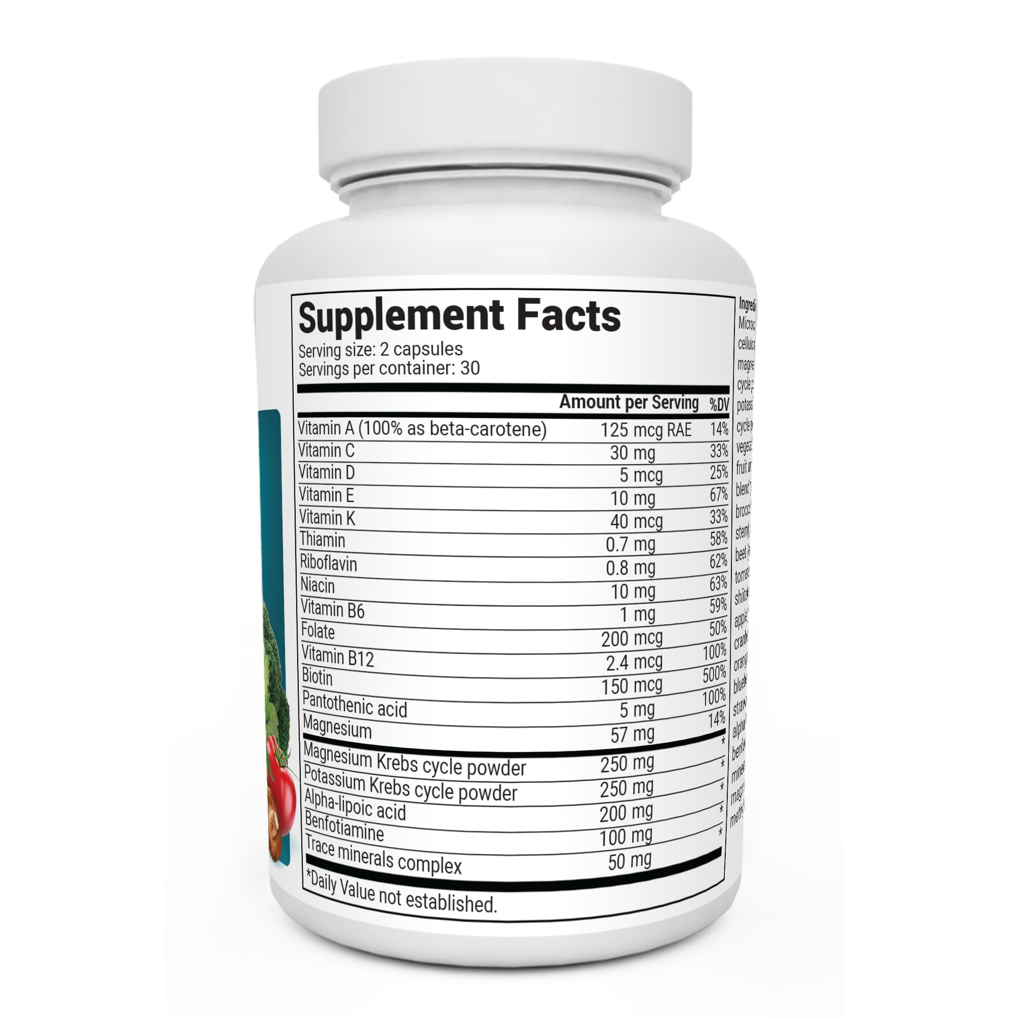 Foto 2 | Suplemento Multivitamínico Dr. Berg Whole Food 60 Cápsulas - Venta Internacional.