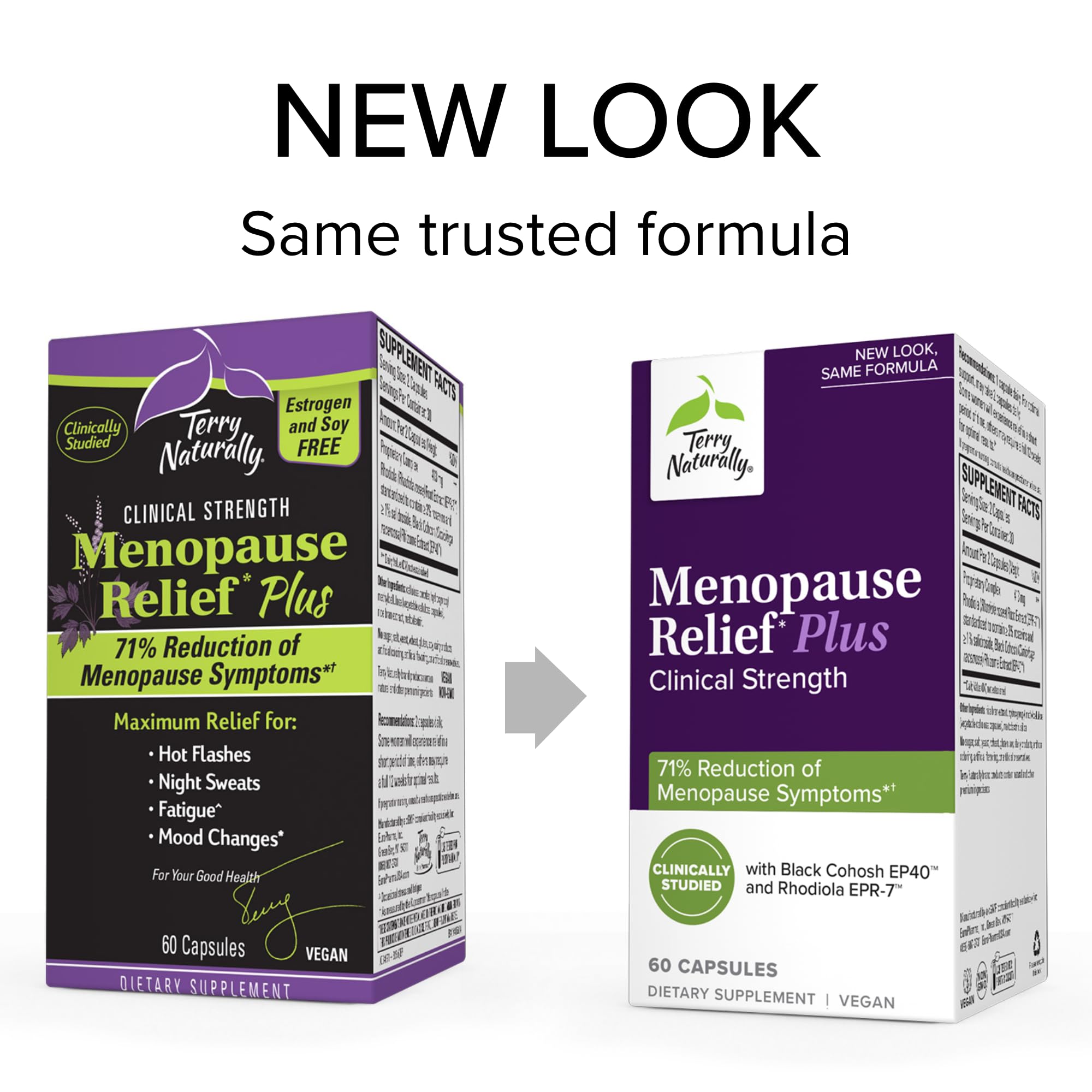 Foto 4 pulgar | Suplemento Terry Naturally Menopause Relief Plus 60 Cápsulas - Venta Internacional.