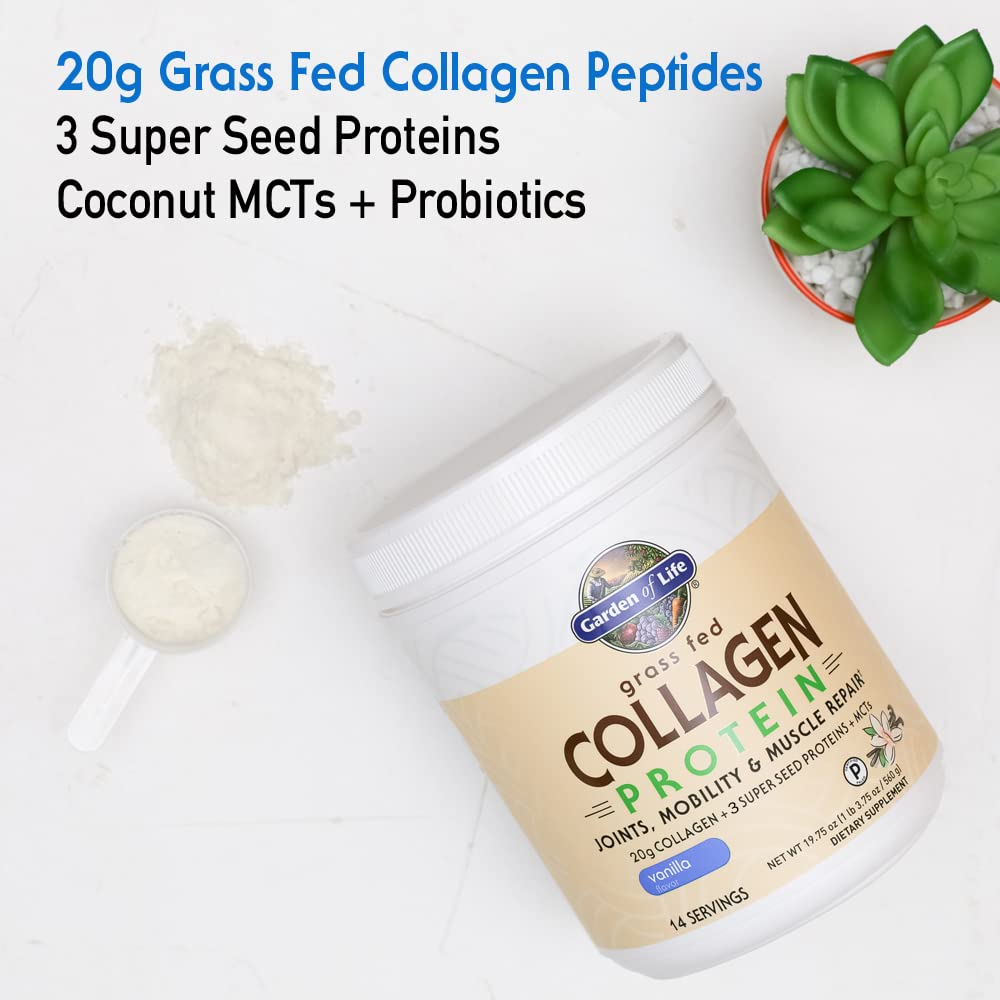 Foto 3 | Proteína De Colágeno En Polvo Garden Of Life Vanilla, 14 Porciones - Venta Internacional.